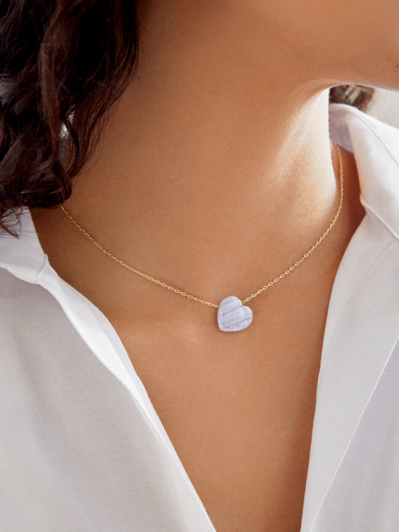 Premium Juno Blue Lace Agate Necklace - Ultimate Peace & Confidence