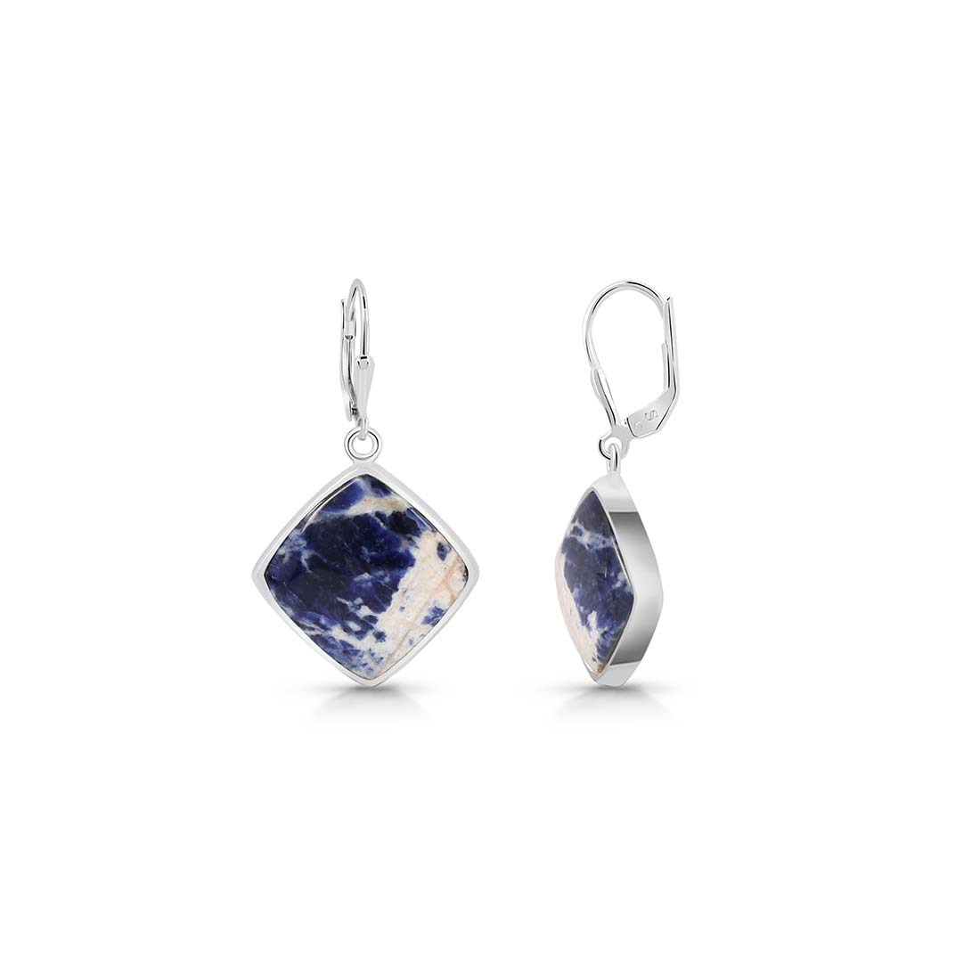 Premium Sodalite Statement Earrings - Ultimate Elegance (SDL-E-15)