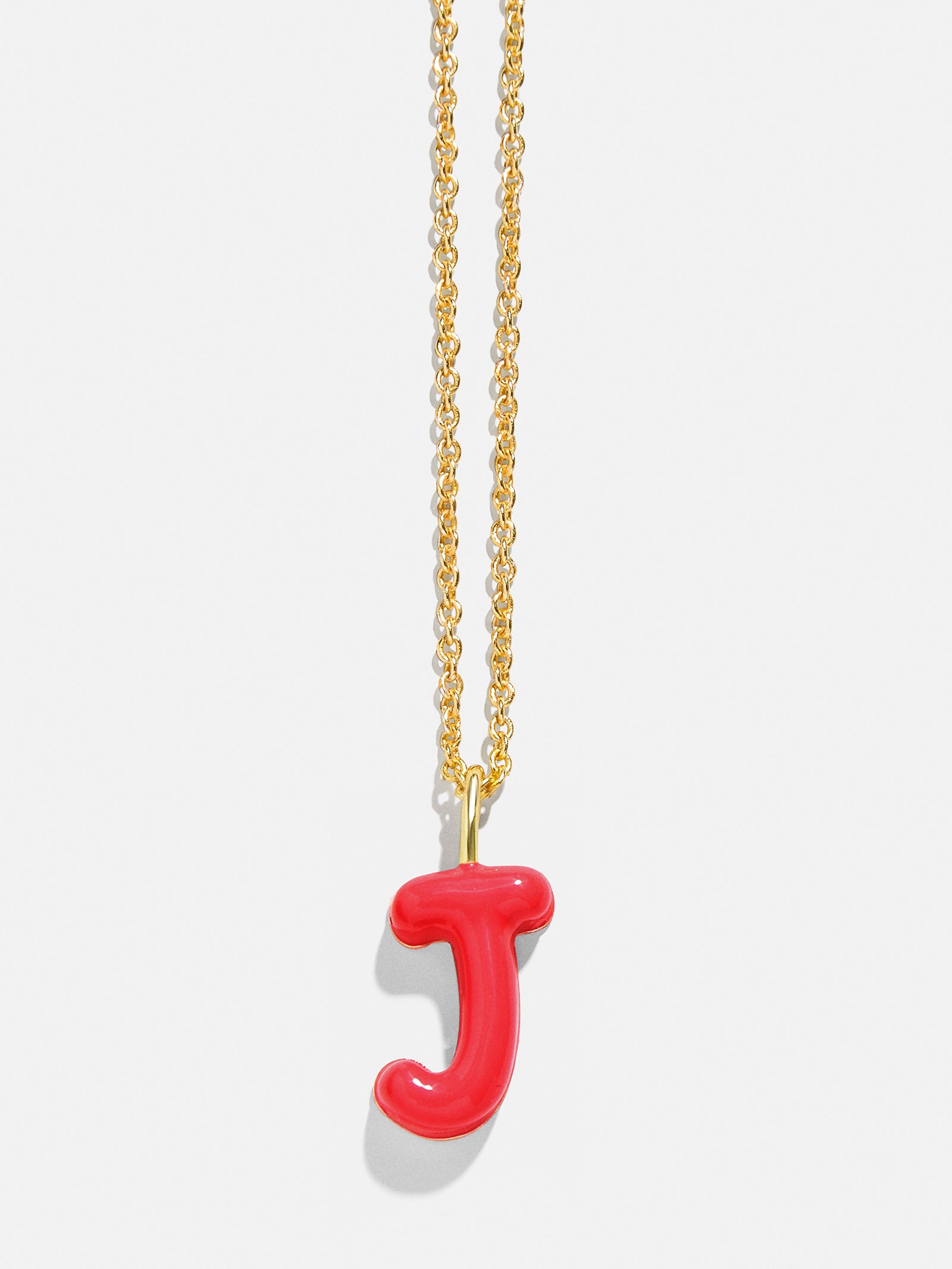 Premium Mini Bubble Initial Enamel Necklace - Red | Modern & Stylish