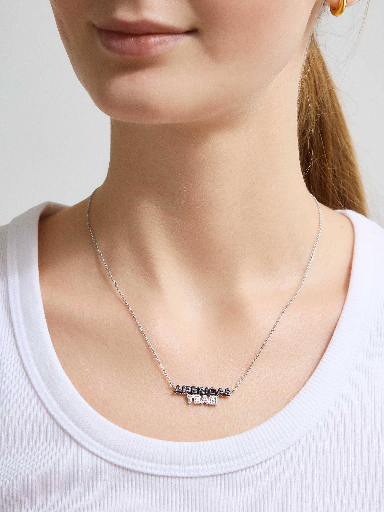 Premium Dallas Cowboys Enamel Slogan Necklace - NFL WEAR by Erin Andrews x BaubleBar