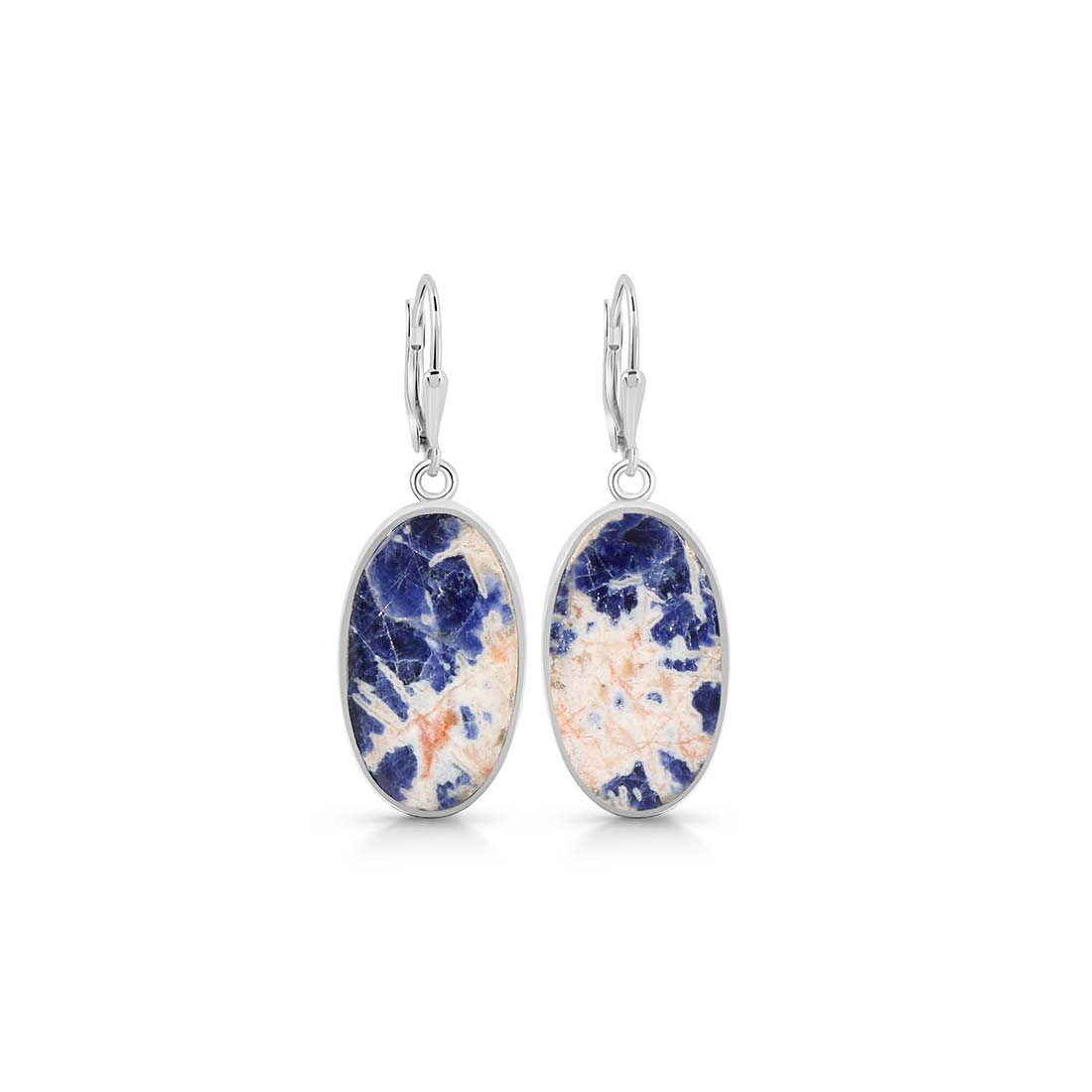 Premium Sodalite Statement Earrings - Ultimate Elegance (SDL-E-18)