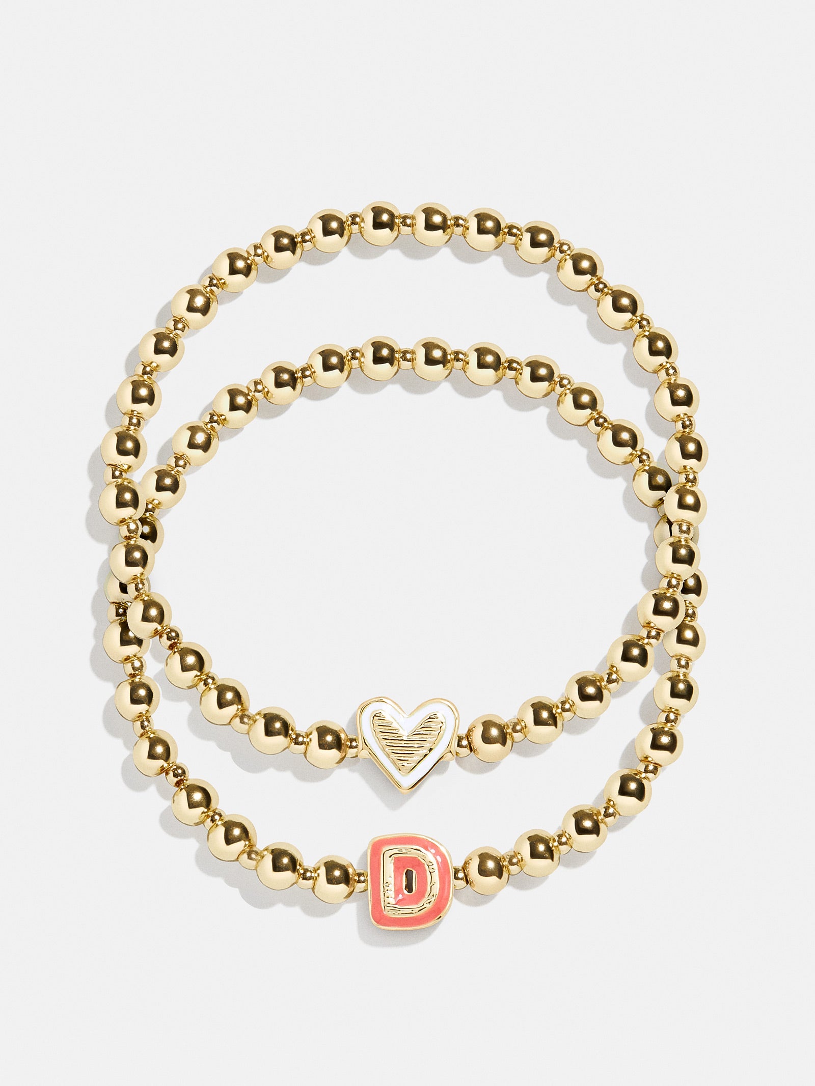 Premium Initial & Heart Kids' Pisa Bracelet Set - Gold | Ultimate Gift for Little Ones