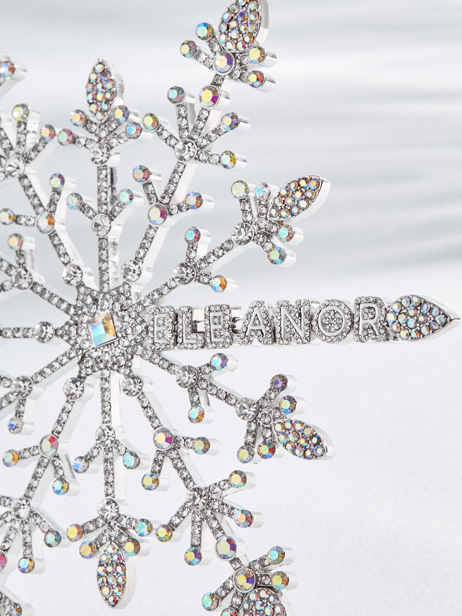 Premium Silver Custom Snowflake Ornament - Personalized Sparkle