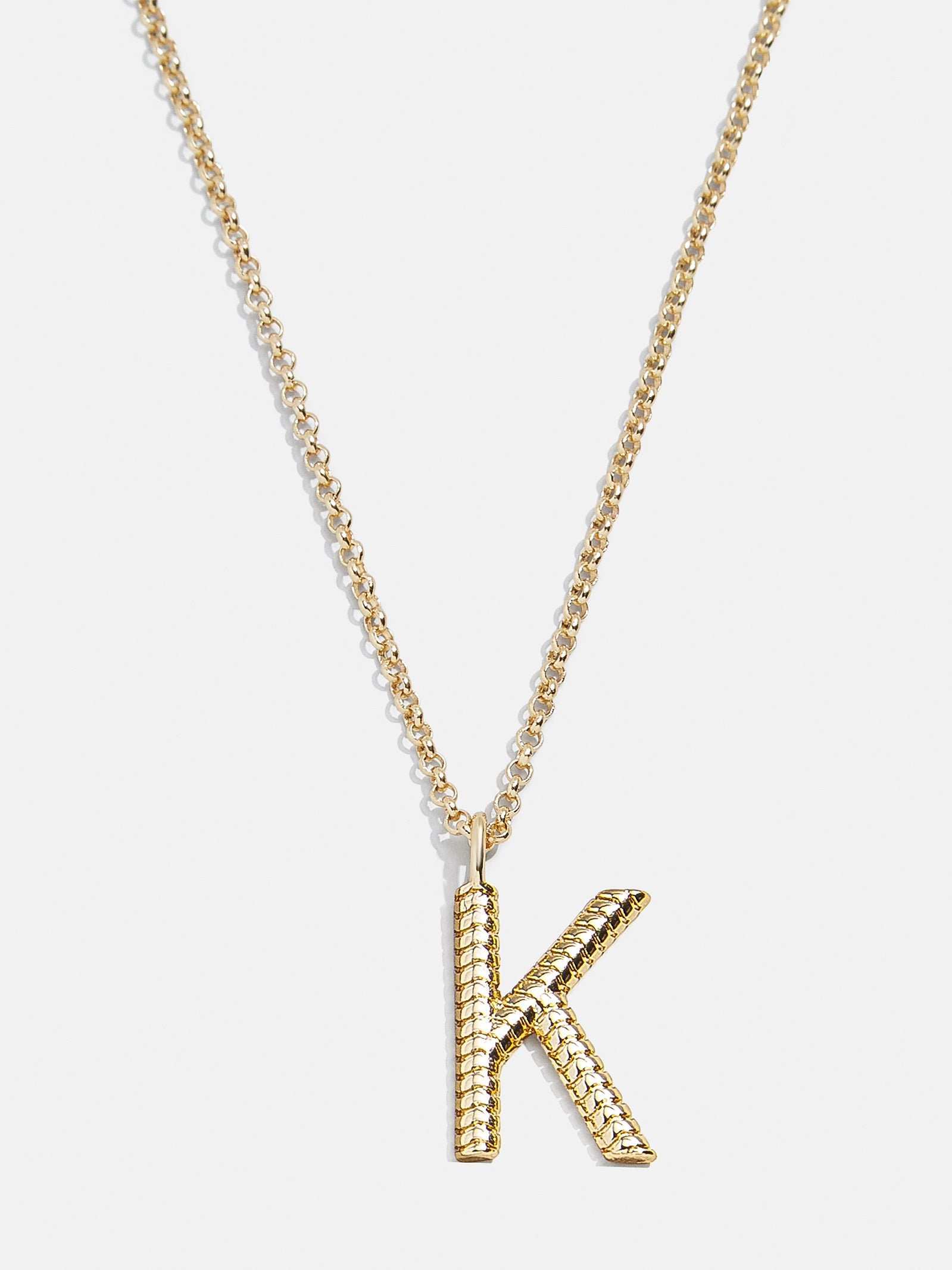 Premium Initial Necklace - Ribbed Textured Design