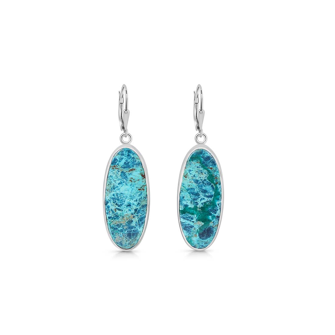 Premium Shattuckite Statement Earrings - STK-E-13