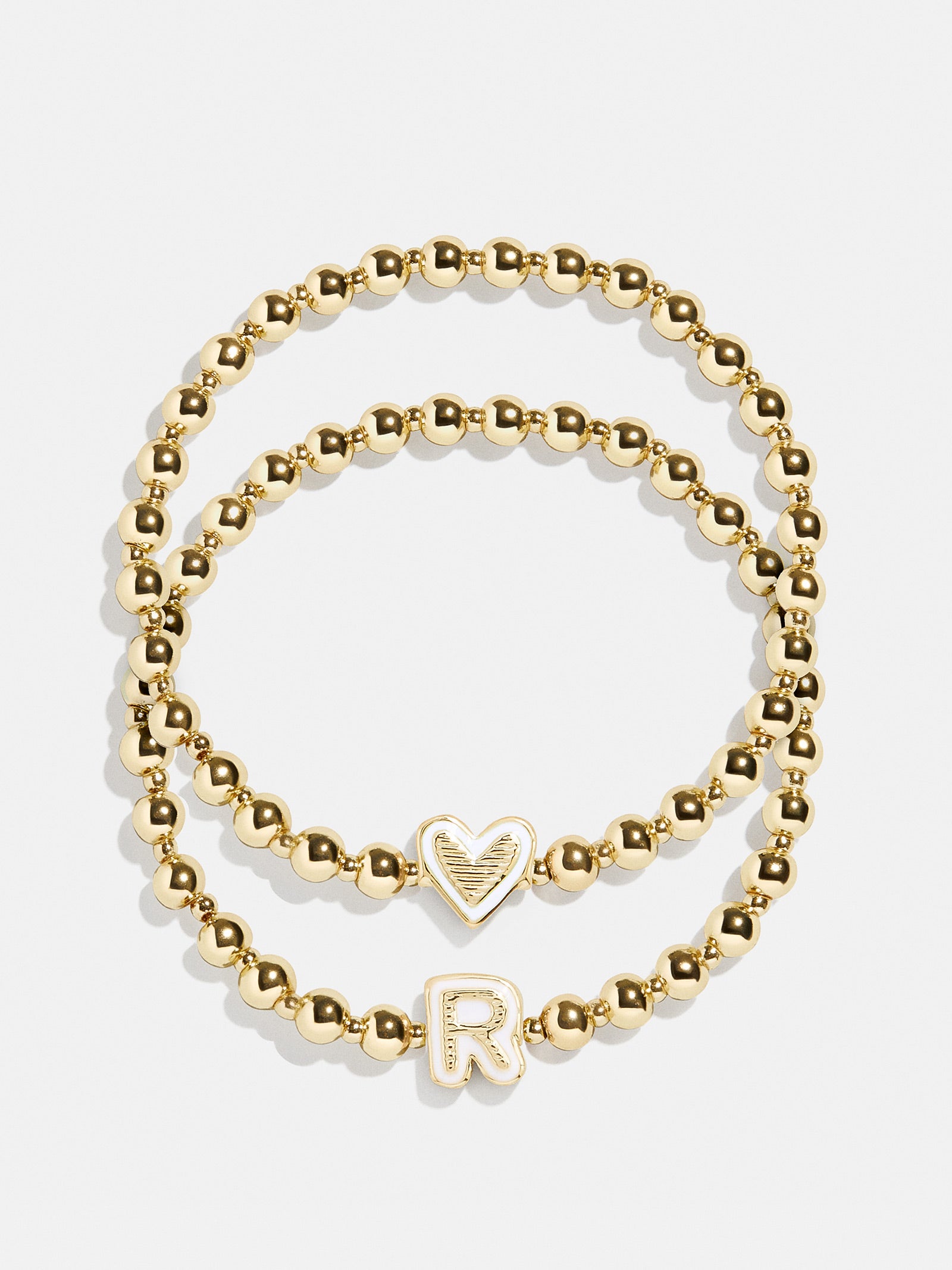 Premium Initial & Heart Kids' Pisa Bracelet Set - Gold | Ultimate Gift for Little Ones