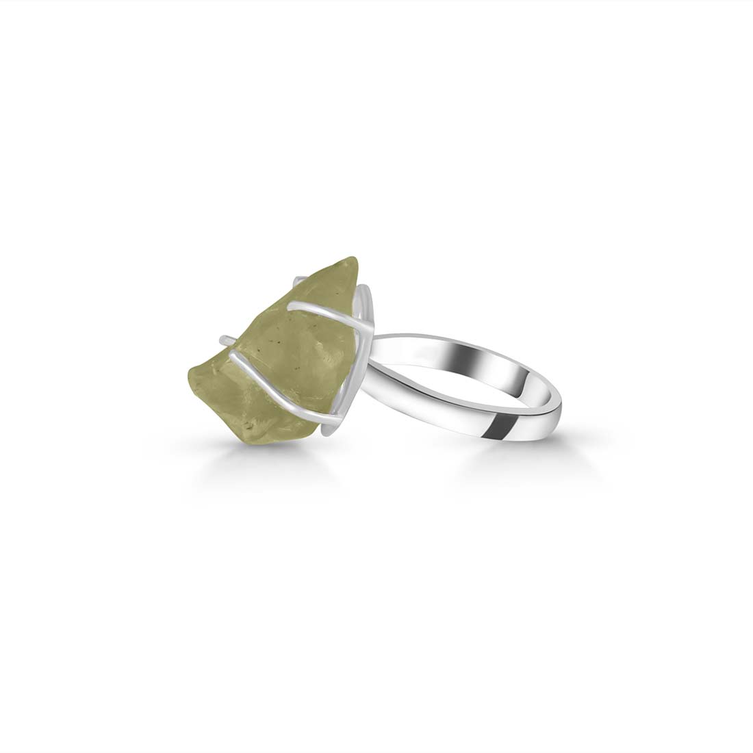 Premium Libyan Desert Glass Statement Ring - LDG-R-15