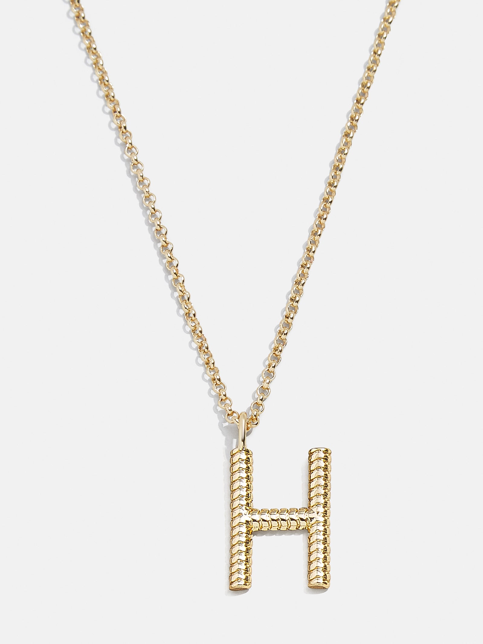 Premium Initial Necklace - Ribbed Textured Design