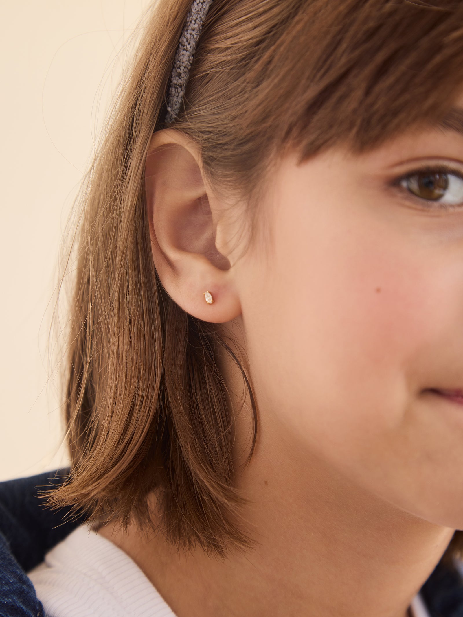 Premium Luna 18K Gold-Plated Kids' Earrings with Sparkling Cubic Zirconia