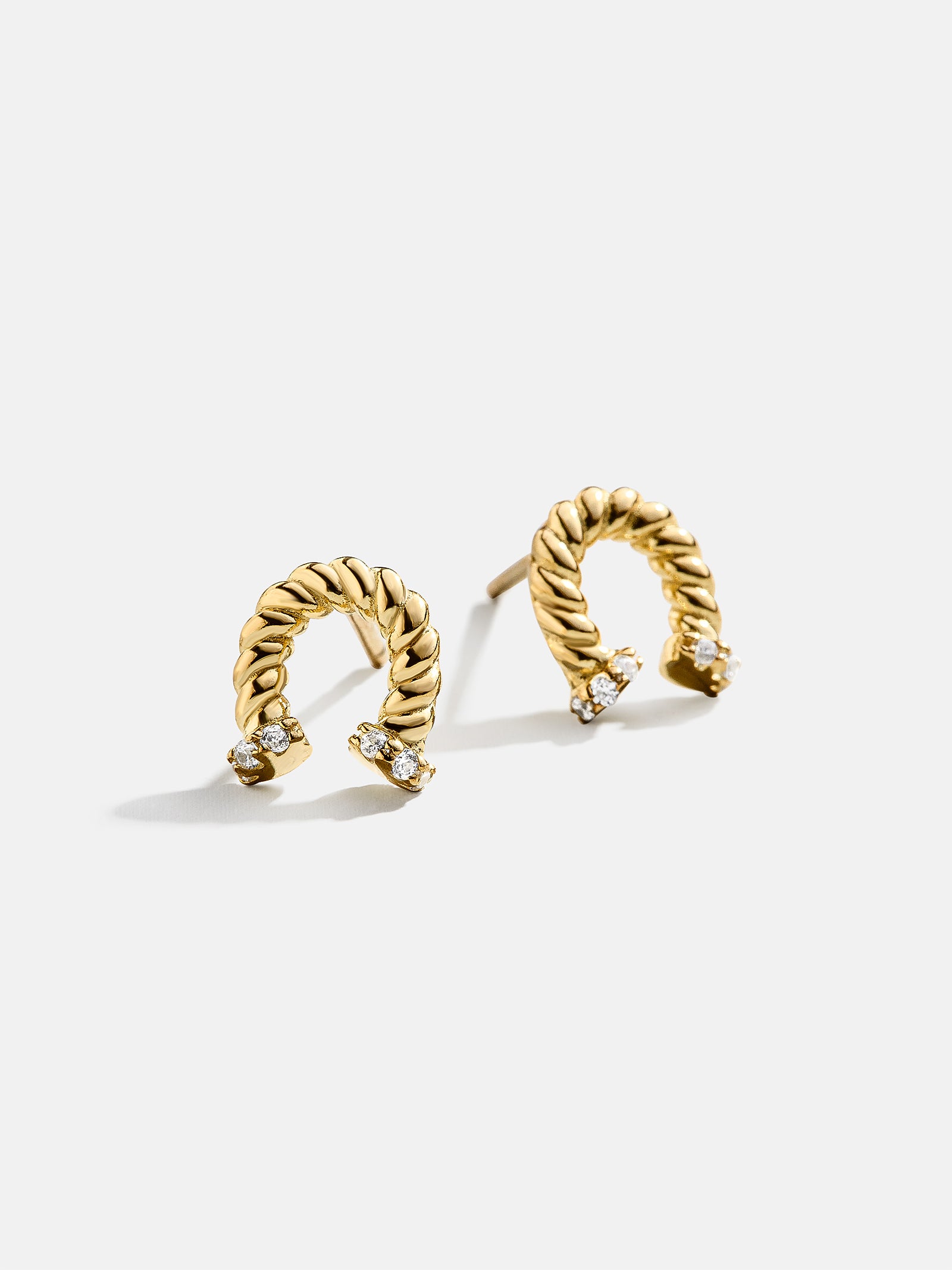 Premium Lucky You 18K Gold Kids' Horseshoe Earrings - Ultimate Charm