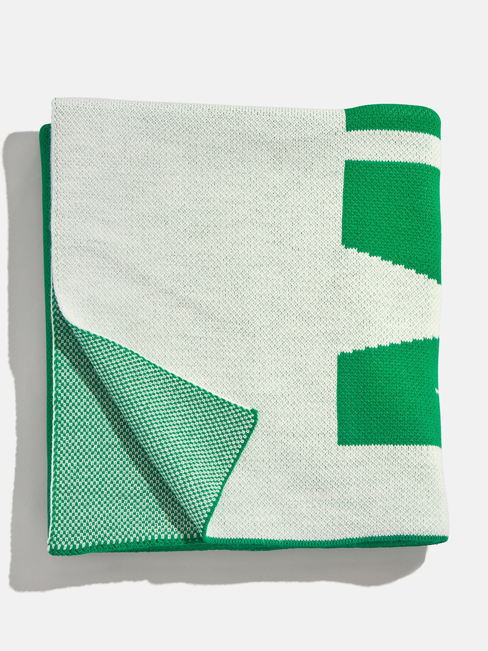 Premium Custom Knit Blanket - Green/White | Personalized Design