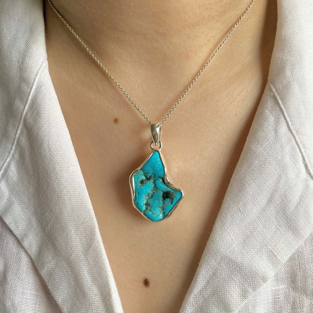 Premium Turquoise Rough Pendant - TRQ-P-59 | Sagacia Jewelry