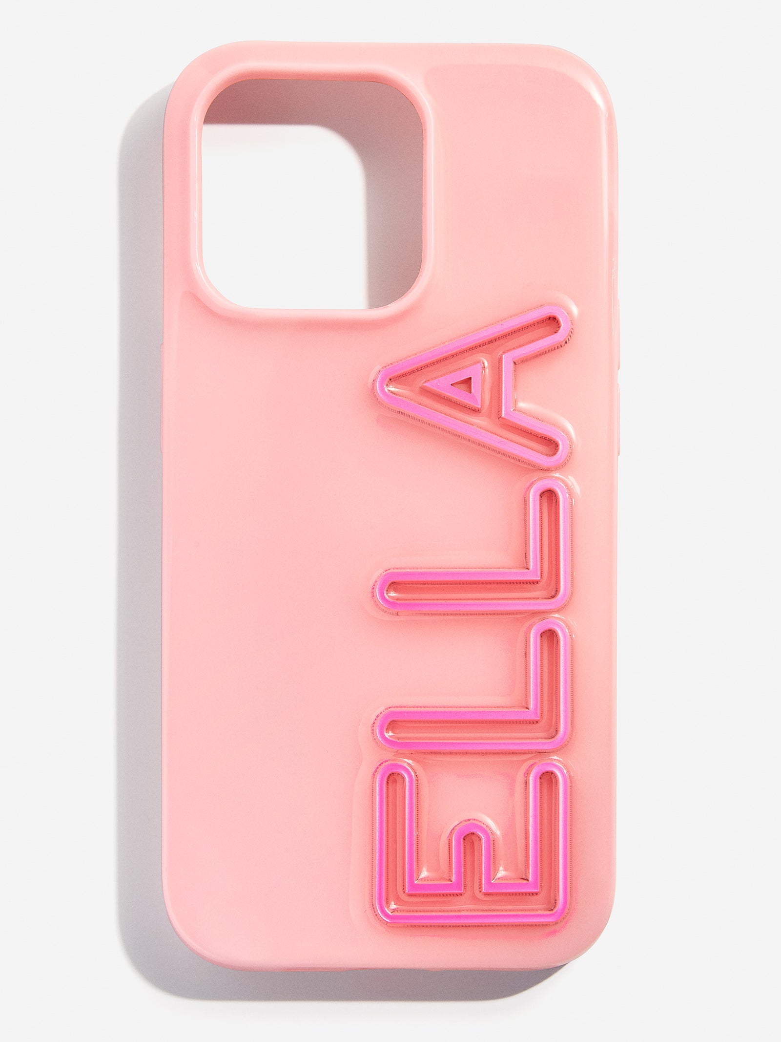 Premium Custom iPhone Case - Blush Pink with 3D Acrylic Design