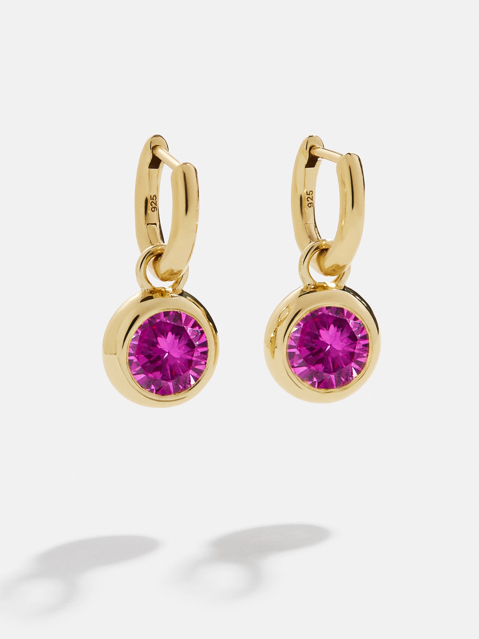 Premium 18K Gold Rose Birthstone Drop Earrings - Ultimate Personal Style