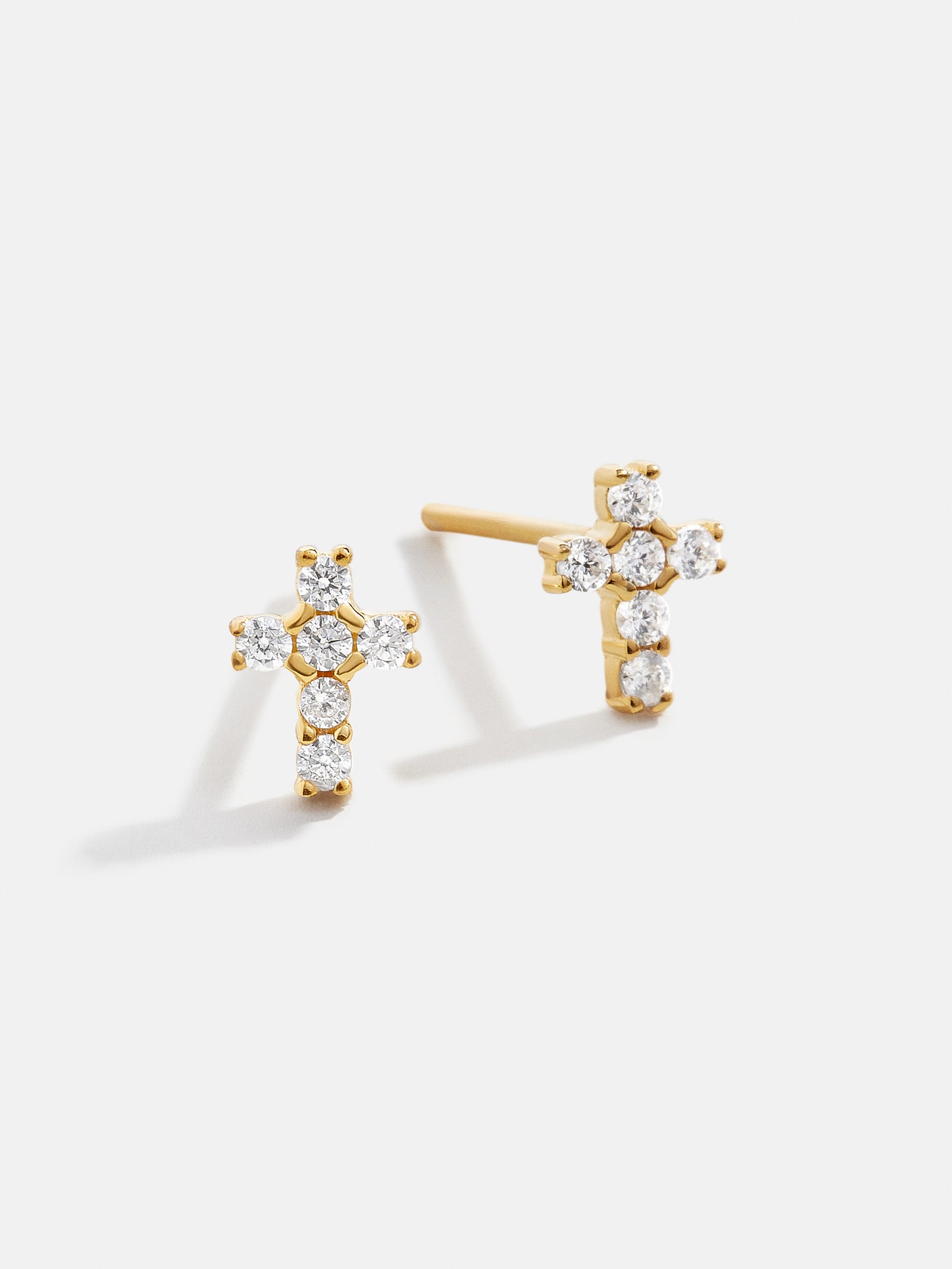 Premium Christina 18K Gold Pavé Cross Earrings - Faith-Inspired Luxury