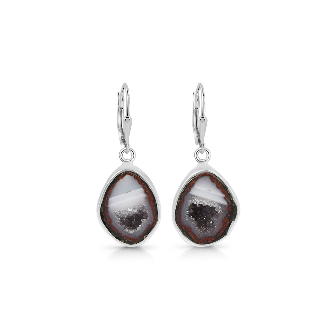 Premium Coconut Geode Statement Earrings - CCG-E-3