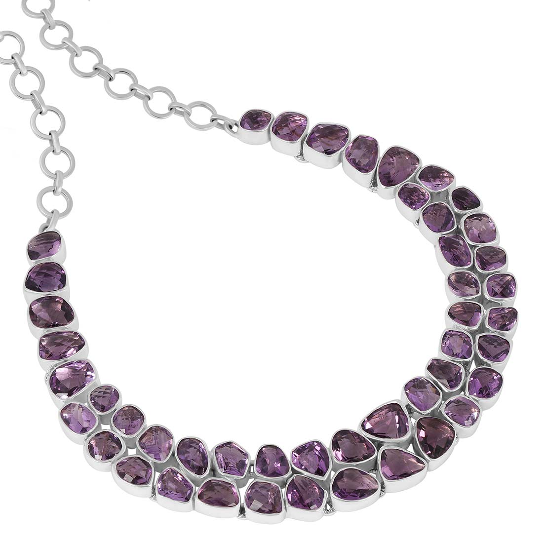 Premium Amethyst Statement Necklace - Elegant Purple Gemstone Jewelry