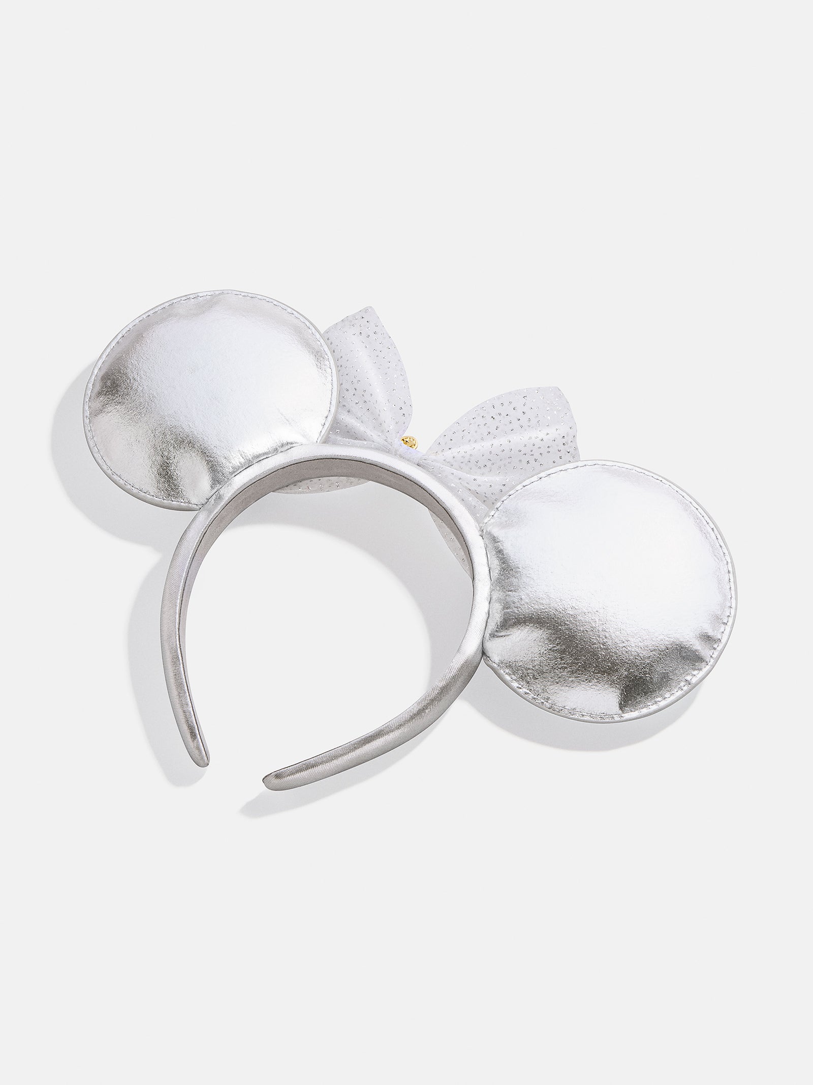 Premium Disney Minnie Mouse Silver Ears Headband with Bow