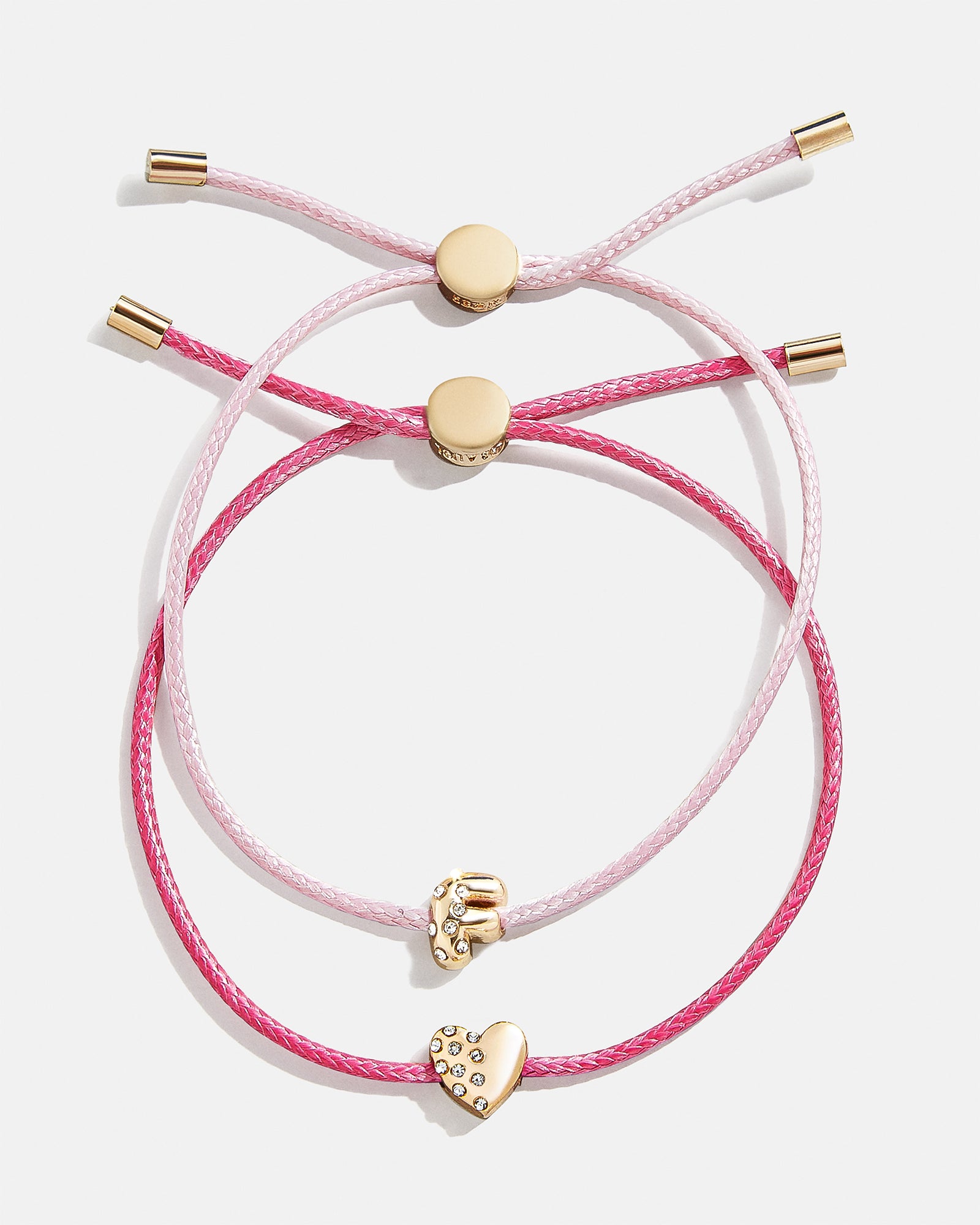 Premium Kids' Crystal Initial Bracelet Set - Ultimate Pink Stack