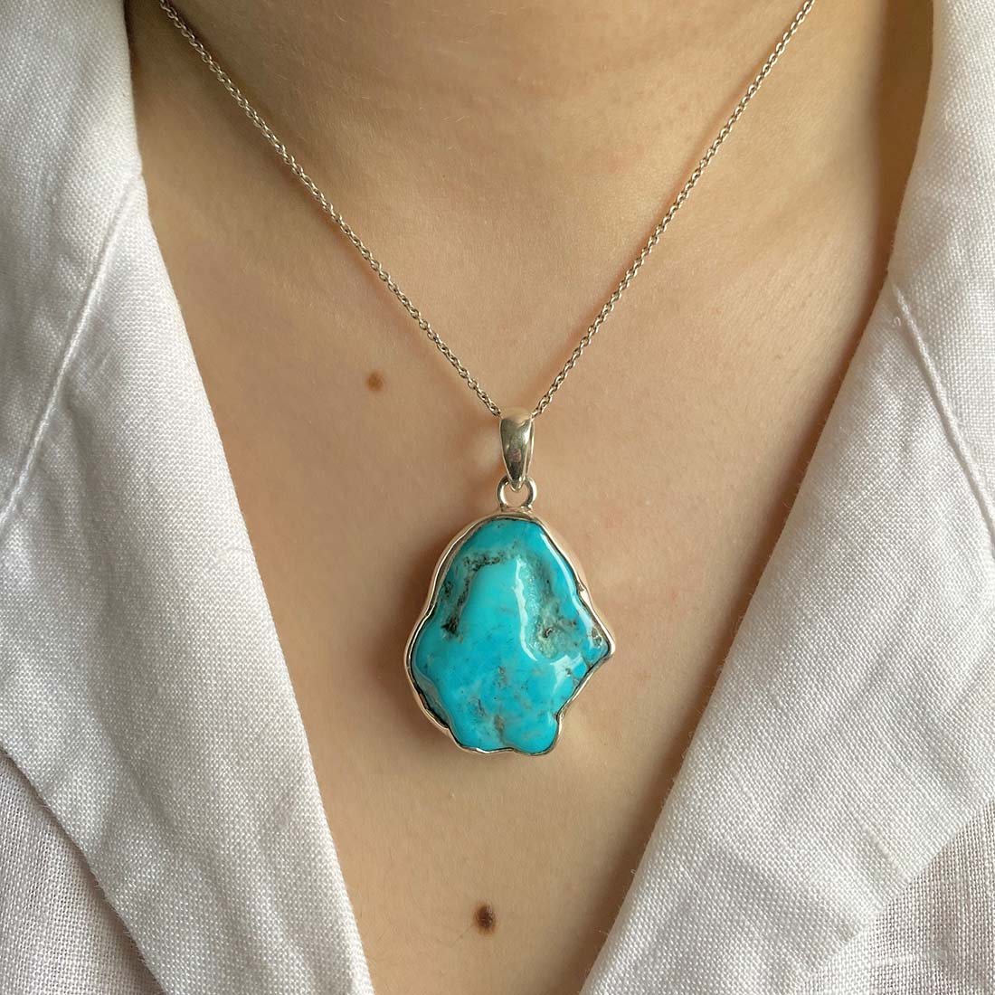 Premium Turquoise Rough Pendant - TRQ-P-70