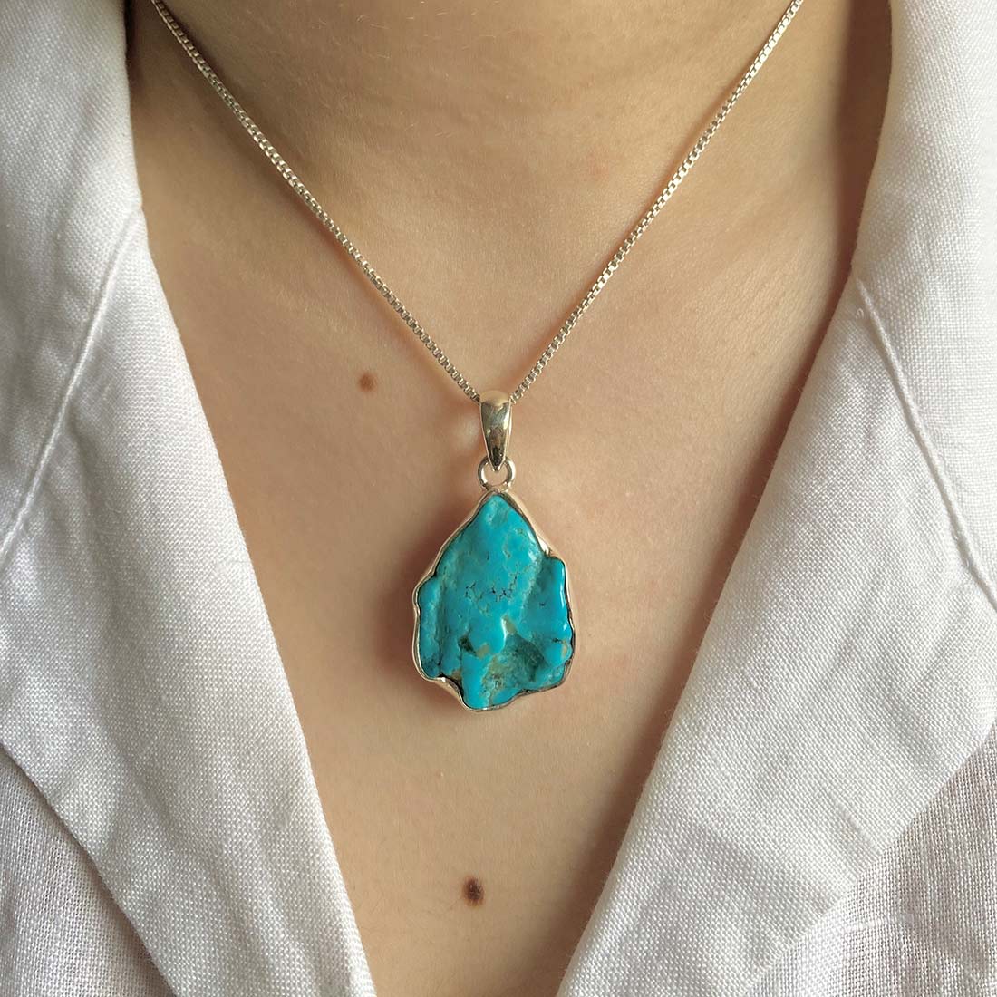 Premium Turquoise Rough Pendant - TRQ-P-53 | Sagacia Jewelry