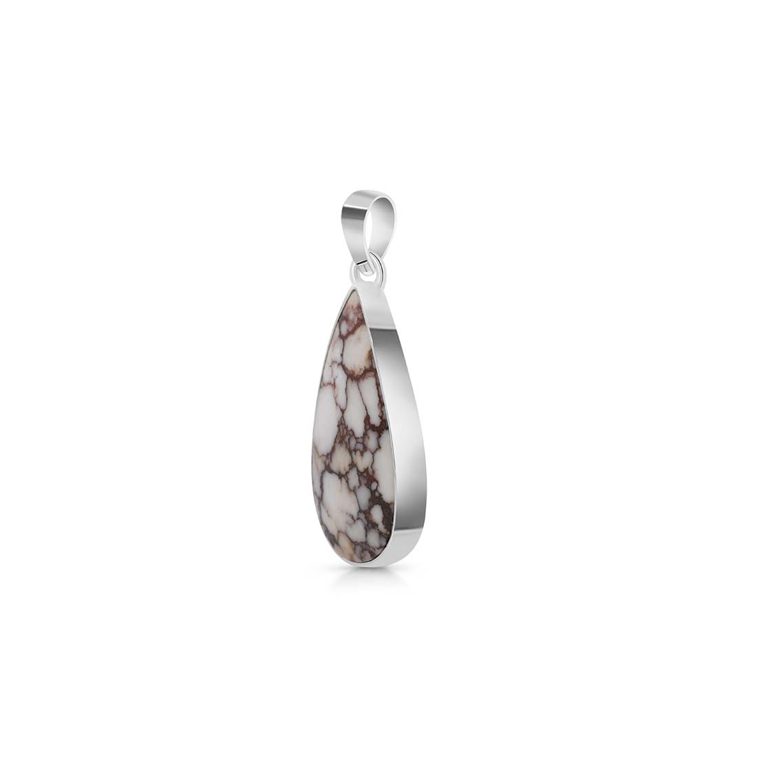 Premium Wild Horse Jasper Pendant - Elegant 925 Sterling Silver Necklace