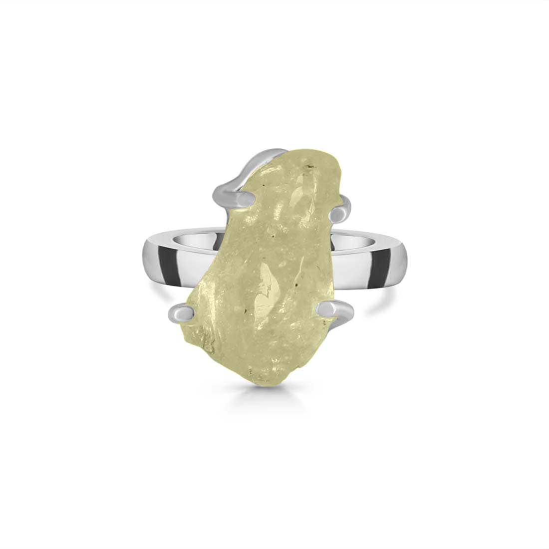 Premium Libyan Desert Glass Statement Ring - LDG-R-5