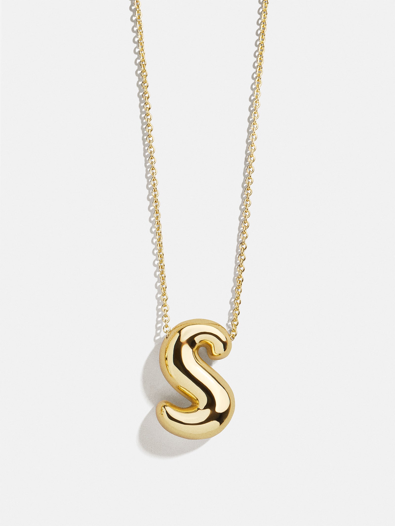 Premium Kids' Bubble Initial Necklace - Personalized Gold Charm