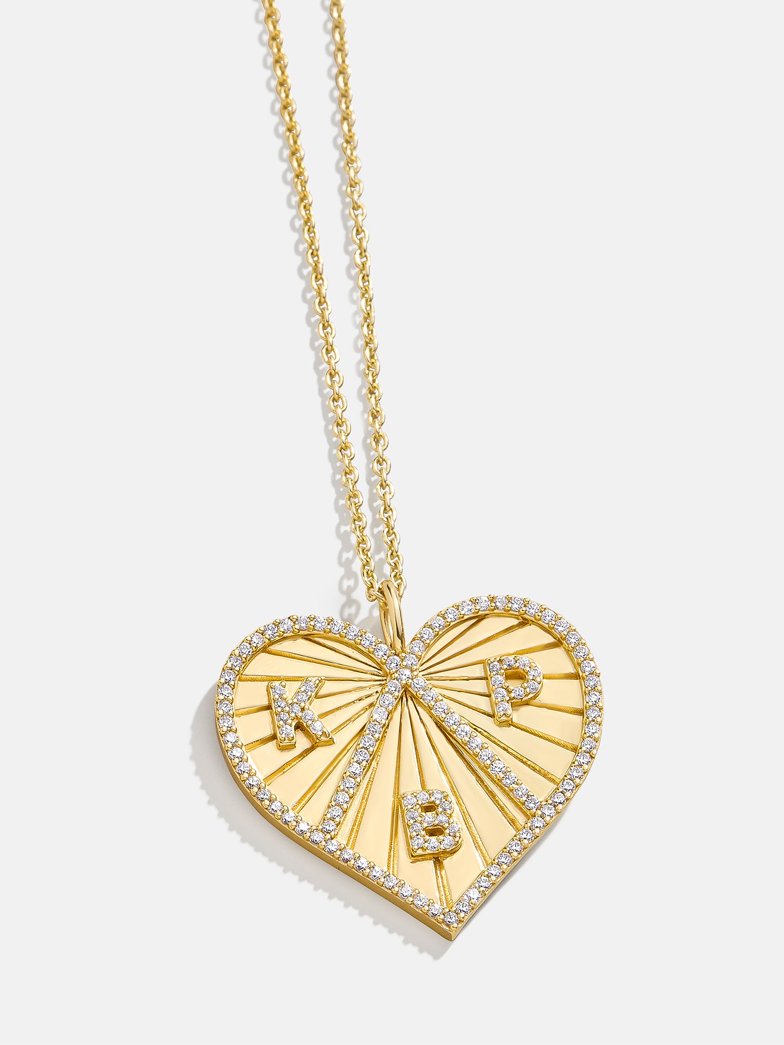 Premium 18K Gold Custom Heart Medallion Necklace