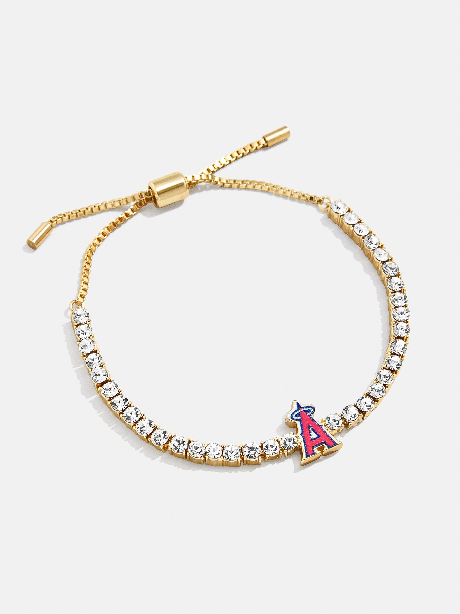 Premium MLB Gold Tennis Bracelet - Los Angeles Angels Edition