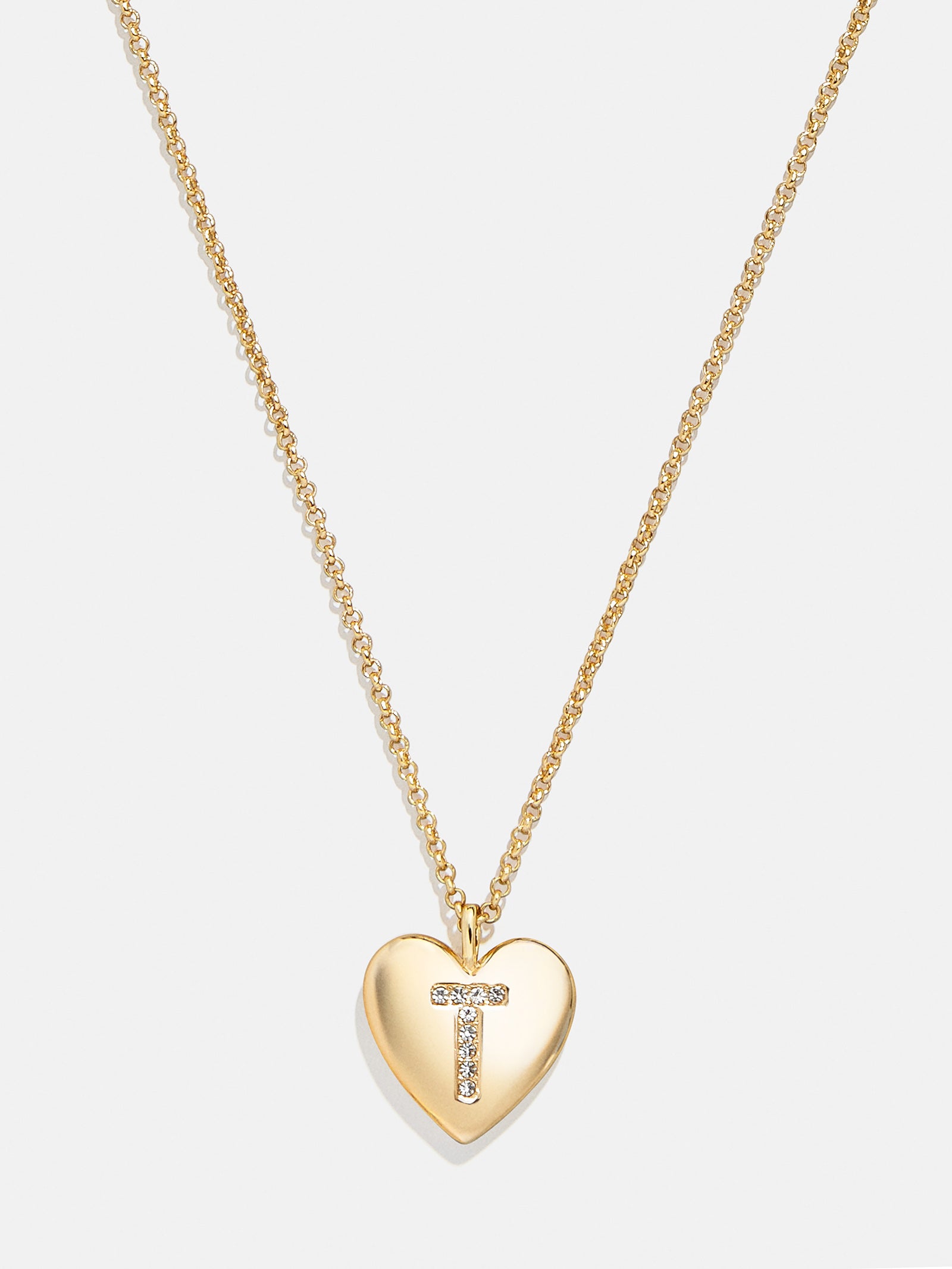 Premium Little Love Kids' Custom Initial Heart Necklace - Gold Plated