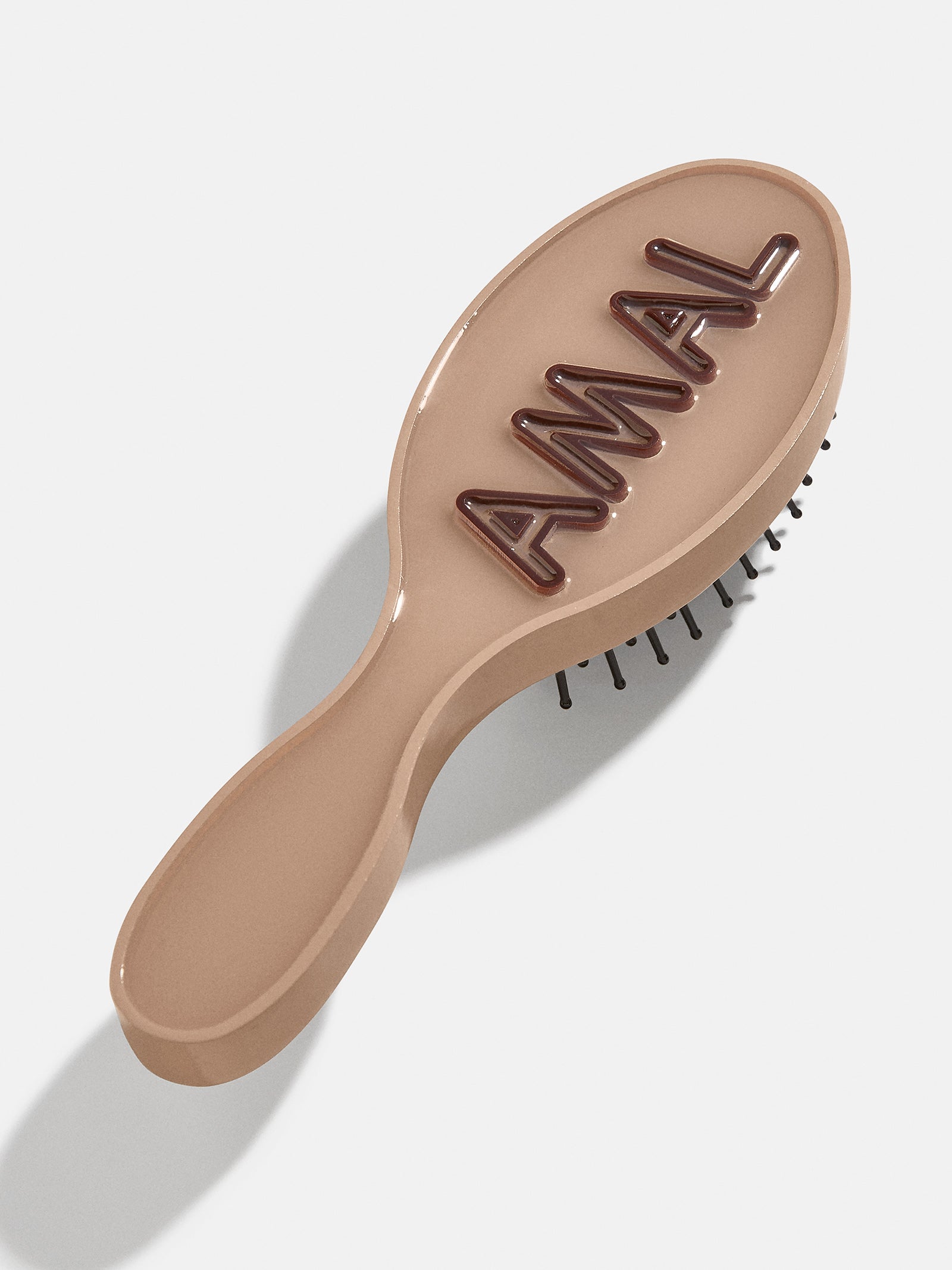 Premium Mini Custom Hair Brush - Light Brown/Dark Brown | Personalized Style