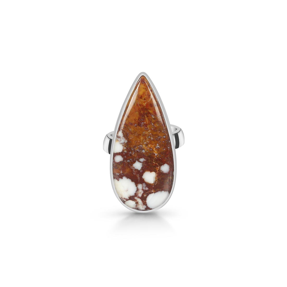 Premium Wild Horse Jasper Adjustable Ring - Elegant Statement Jewelry