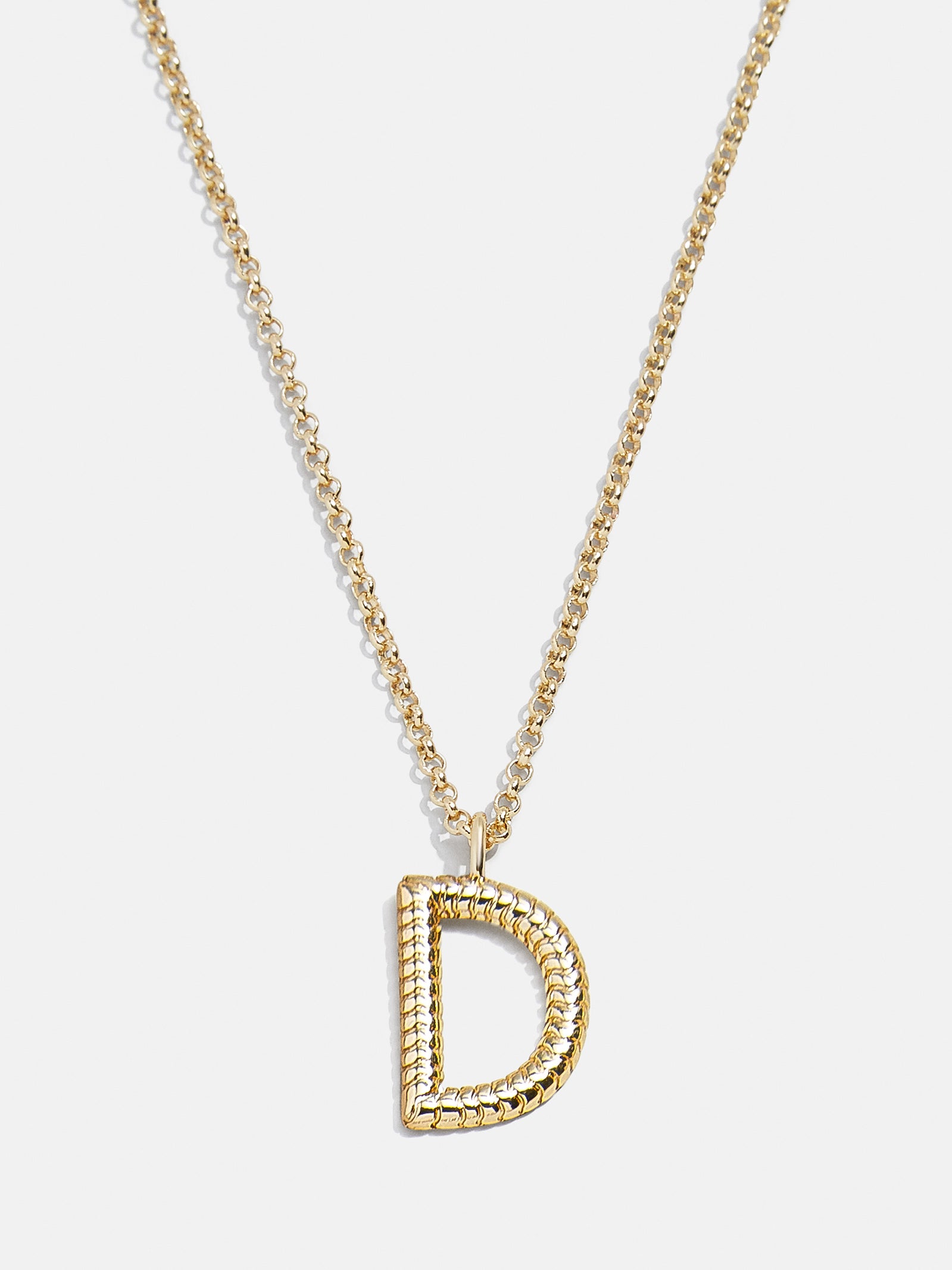 Premium Initial Necklace - Ribbed Textured Design