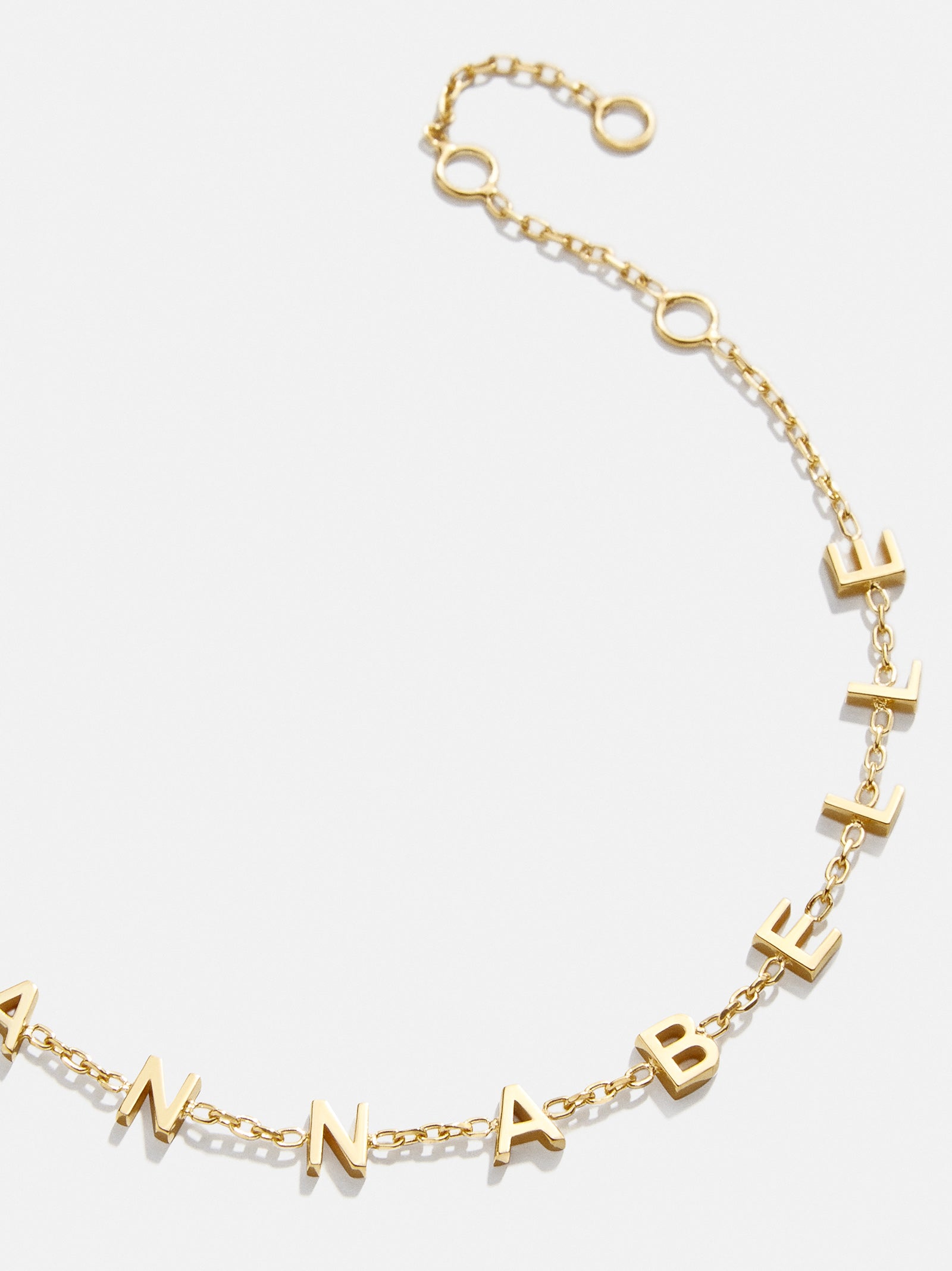 Premium Mini 18K Gold Custom Letter Bracelet - Elegant & Personalized