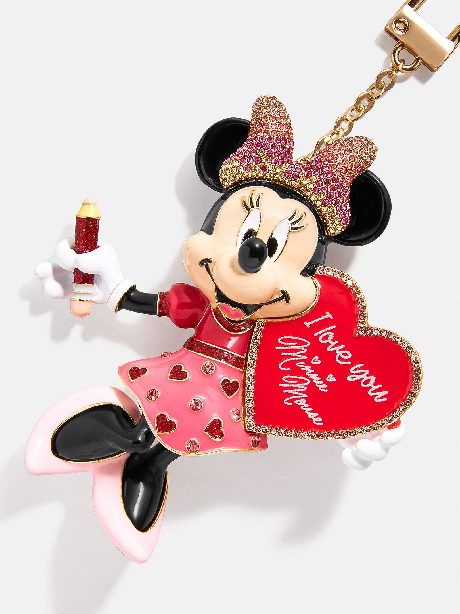 Premium Disney Valentine's Day Bag Charm - Minnie Mouse Heart Dress Edition