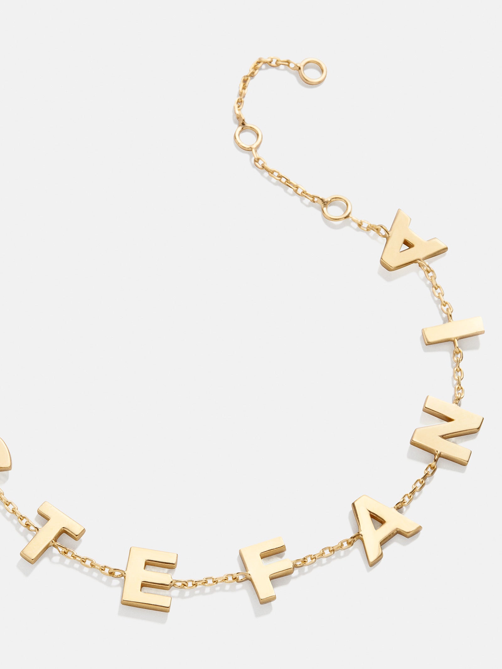 Ultimate 18K Gold Plated Name Bracelet - Custom Spaced Letter Design