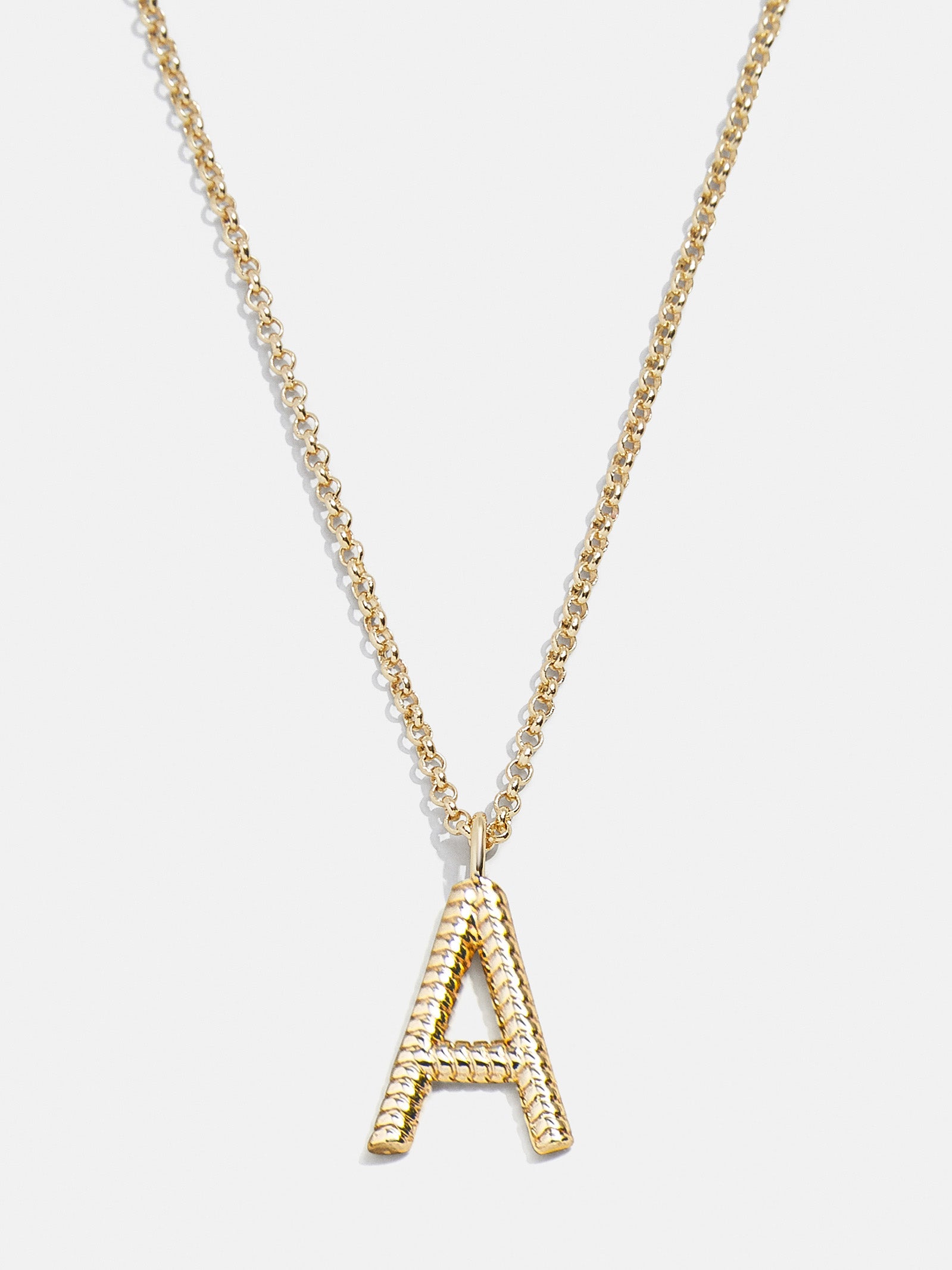 Premium Initial Necklace - Ribbed Textured Design