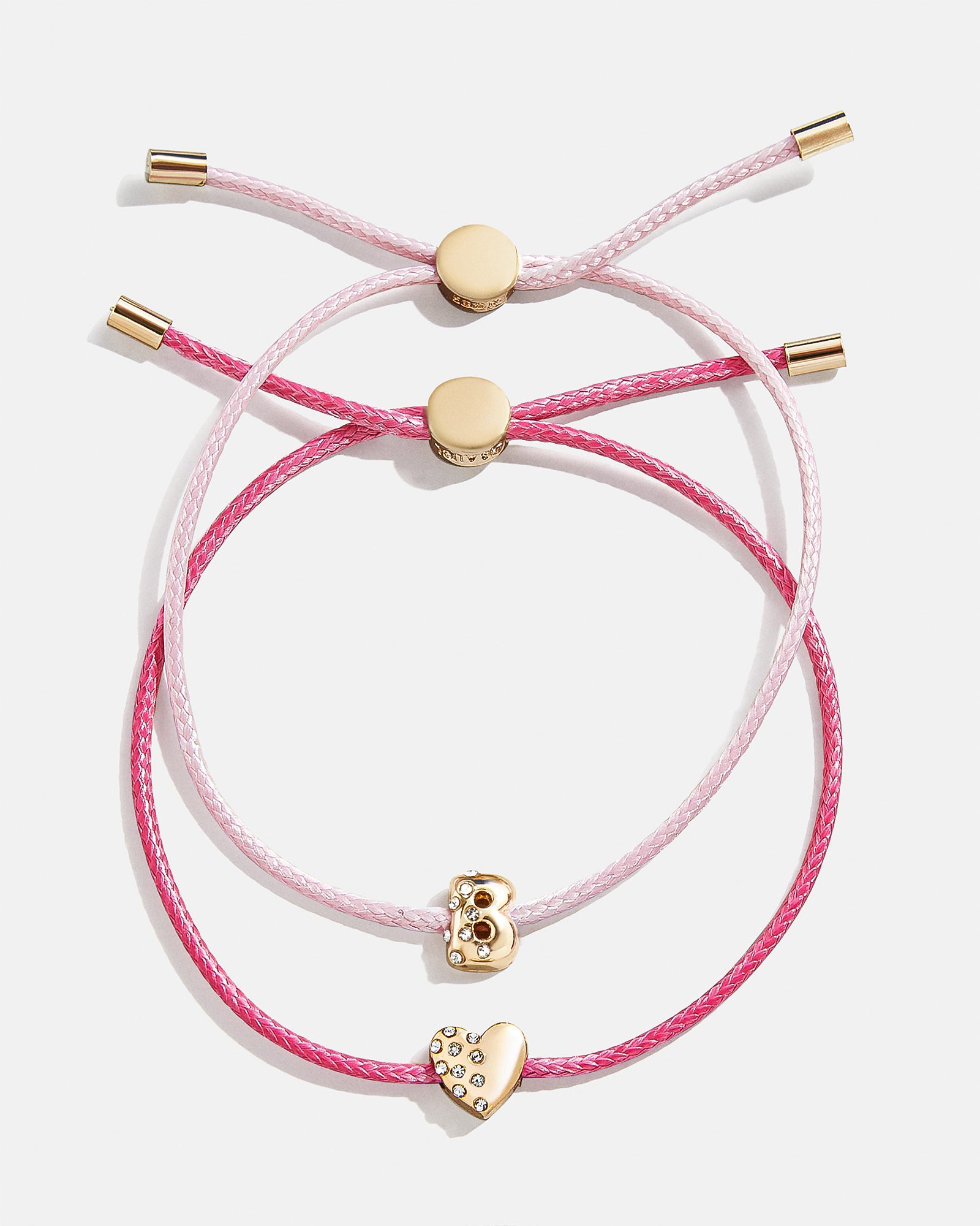 Premium Kids' Crystal Initial Bracelet Set - Ultimate Pink Stack