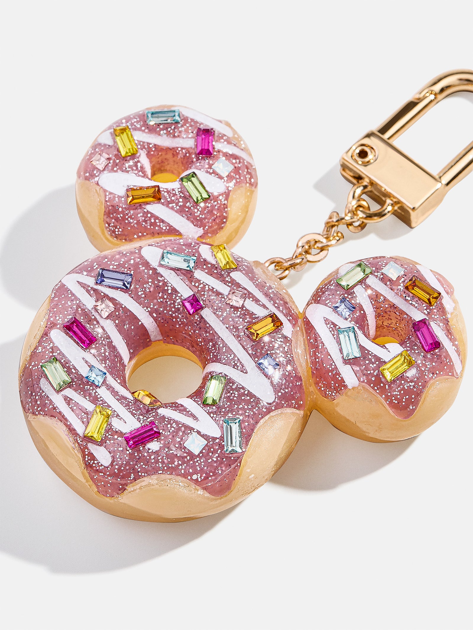 Premium Mickey Mouse Disney Donut Bag Charm - Ultimate Disney Pink Donut Keychain