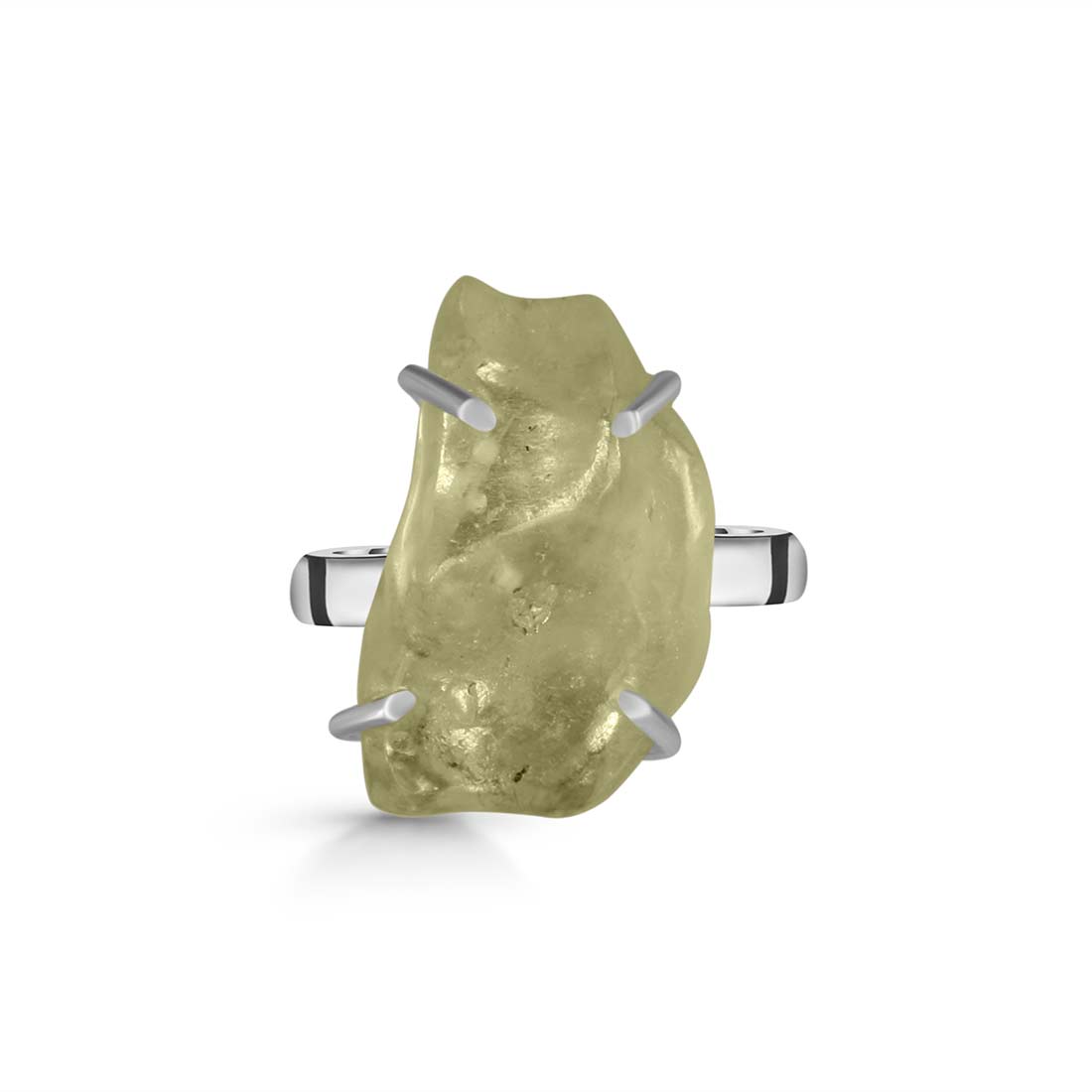 Premium Libyan Desert Glass Statement Ring - LDG-R-26