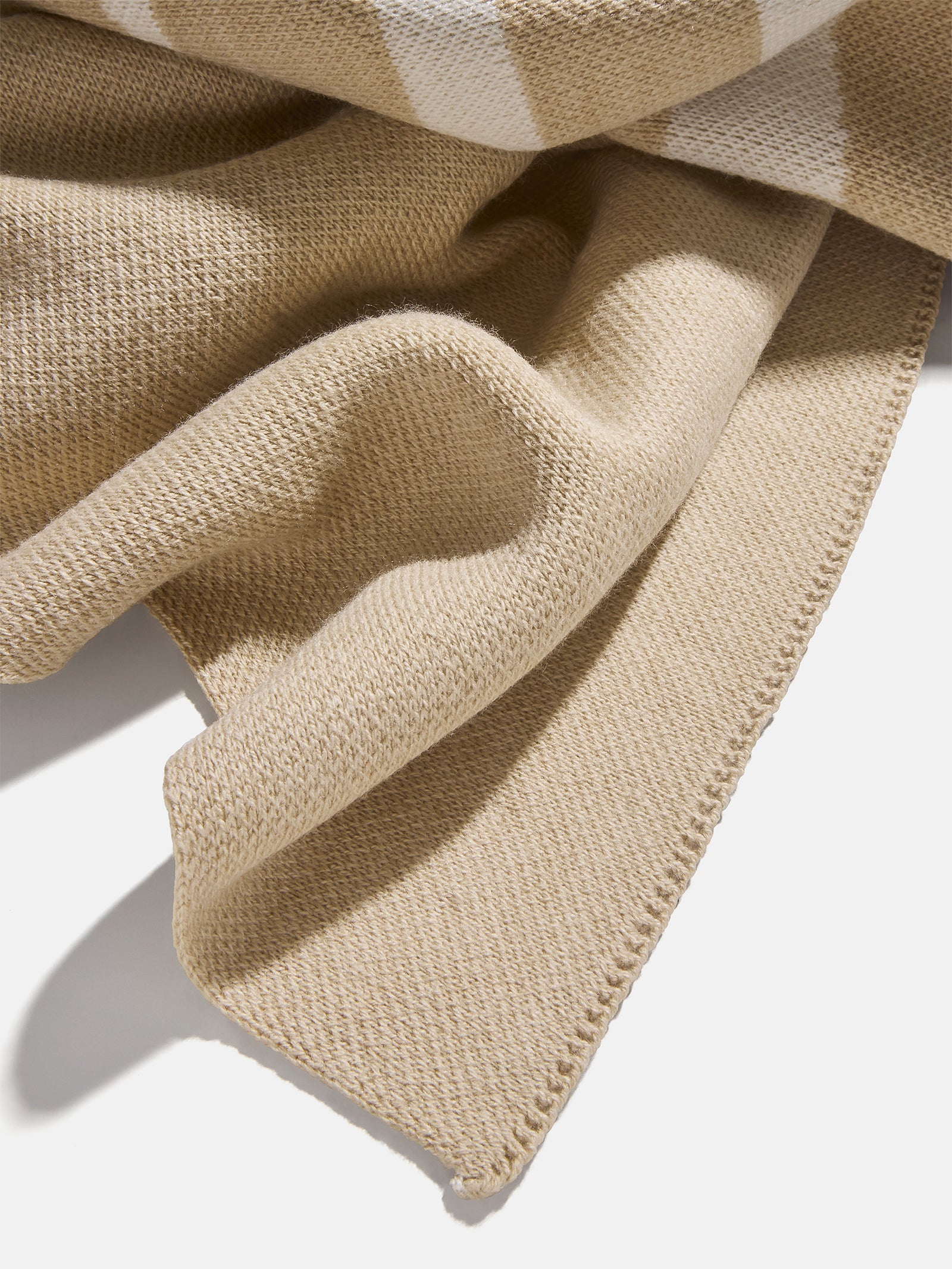 Premium Custom Knit Blanket - Beige & White