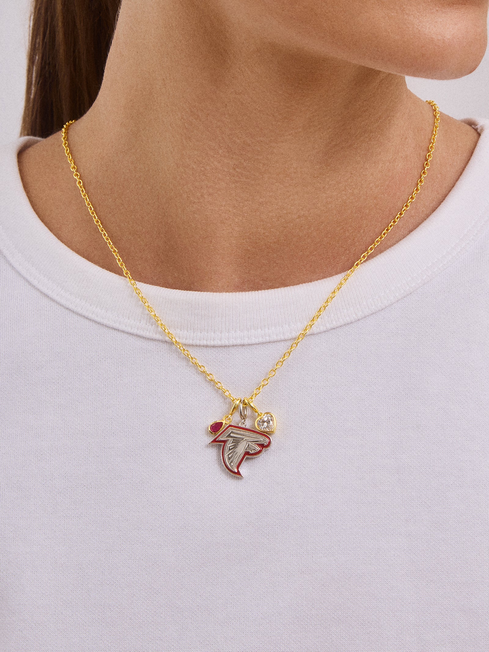 Premium Atlanta Falcons Cluster Charm by Erin Andrews x BaubleBar - Ultimate Fan Collection