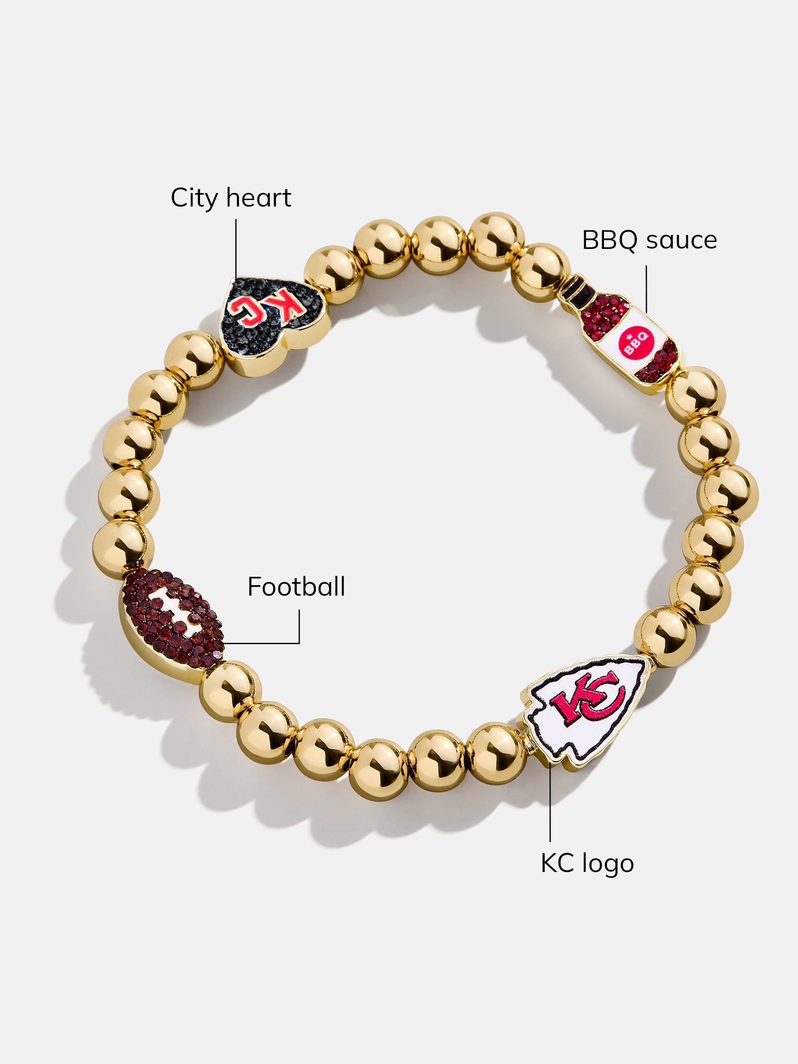 Premium Kansas City Chiefs NFL Charm Bracelet - Ultimate Fan Accessory