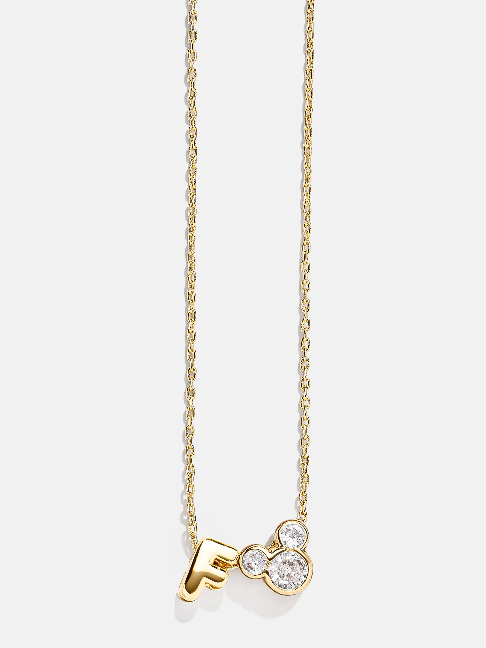 Premium Disney Mickey Mouse Initial Necklace - Gold/Pavé | Ultimate Disney Jewelry