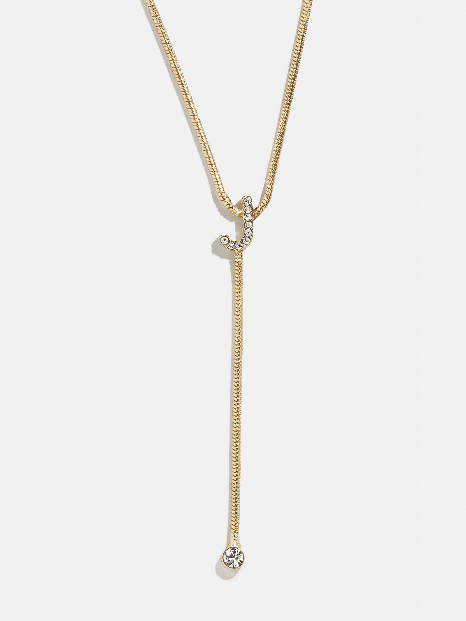 Premium Pavé Initial Y-Chain Necklace - Gold Elegance