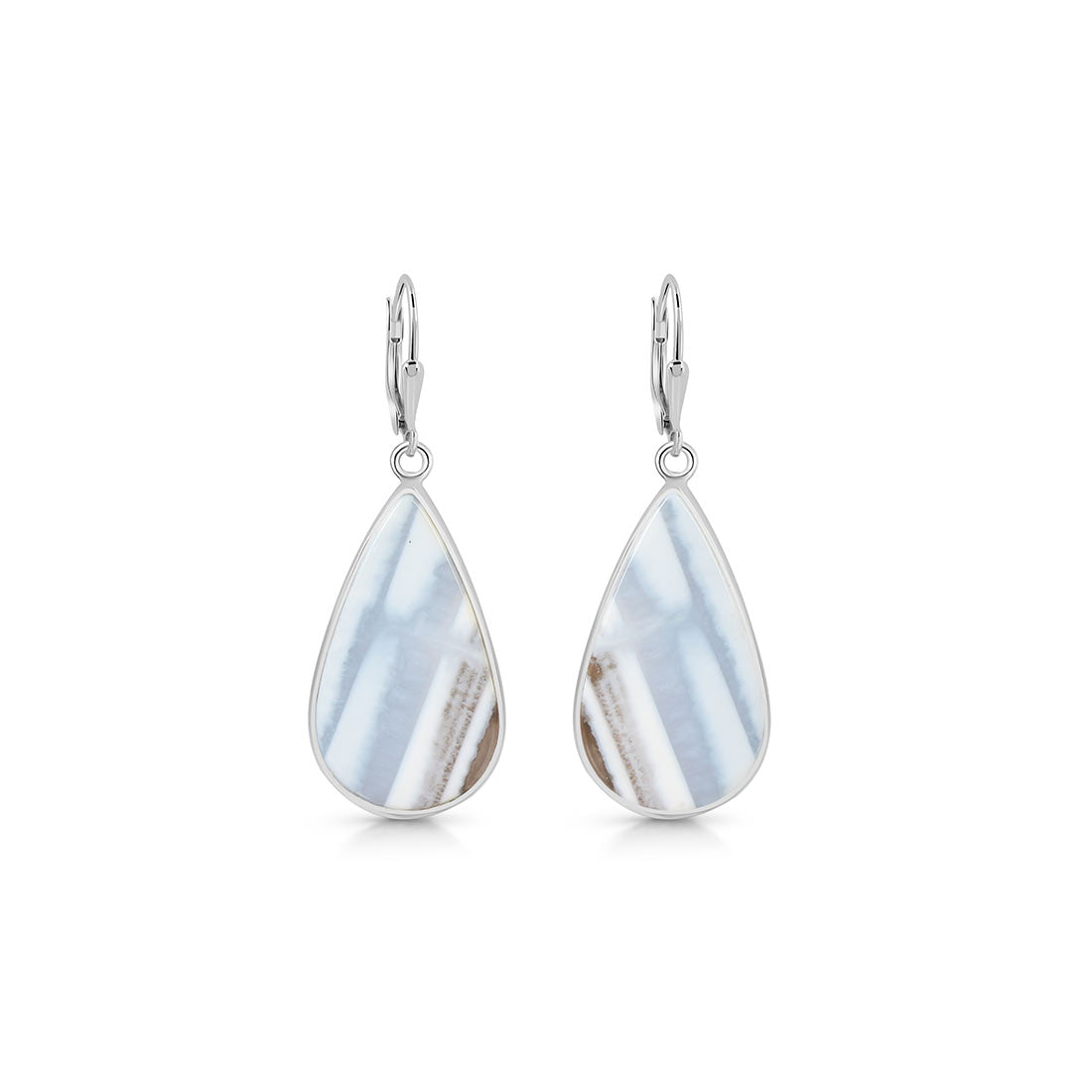 Premium Blue Opal Statement Earrings - Elegant & Spiritual