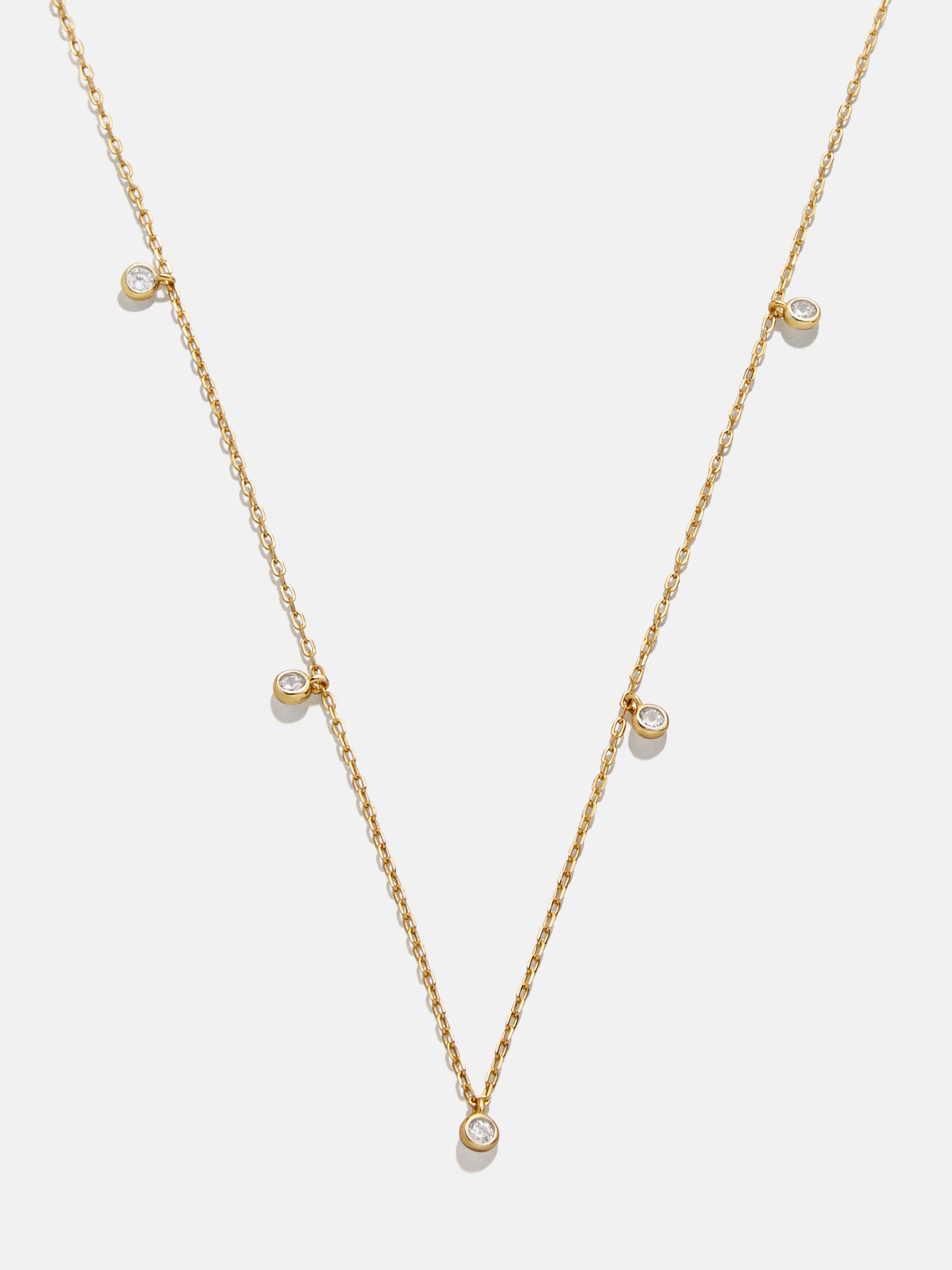 Premium Clio 18K Gold Necklace - Ultimate Elegance in Gold & Pavé