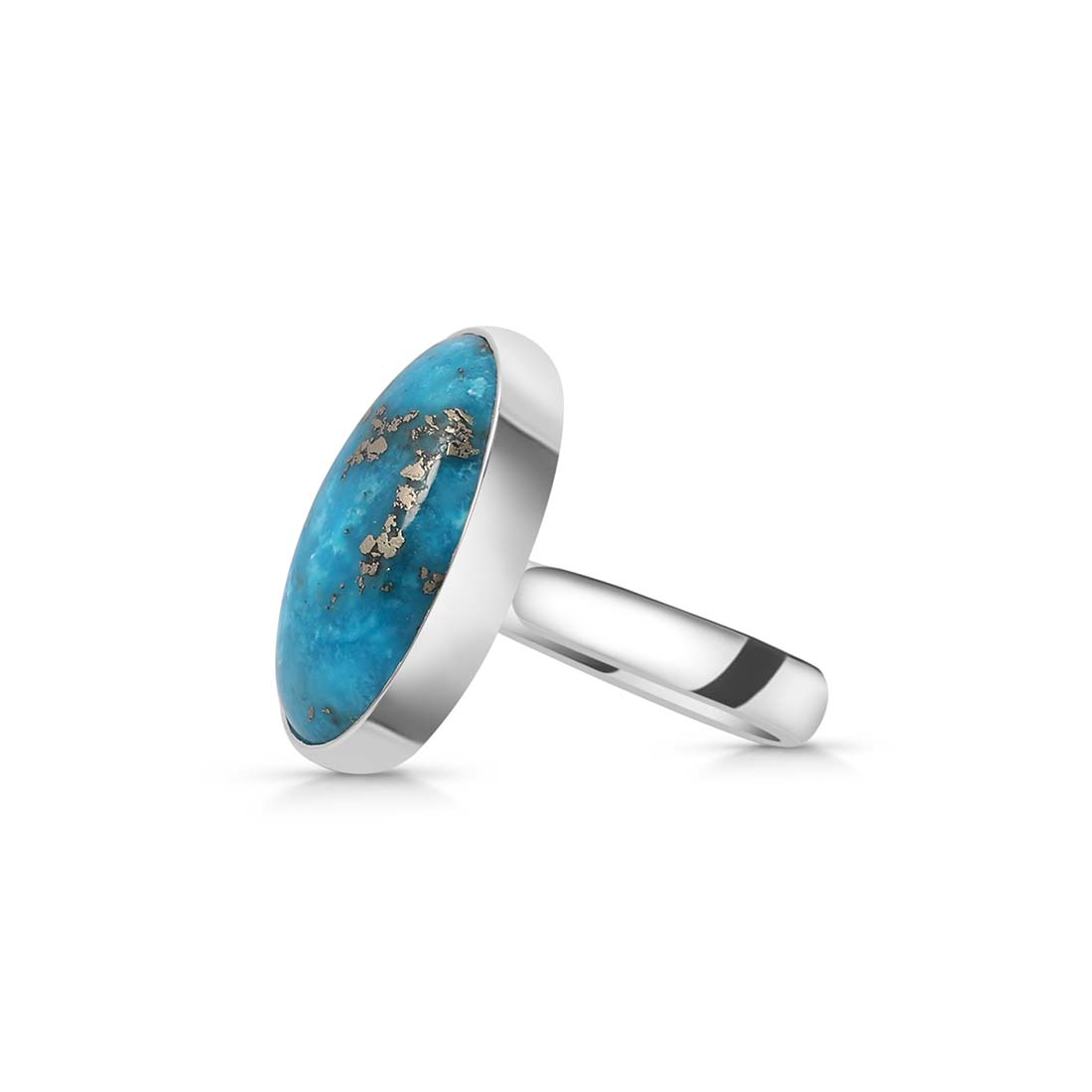 Premium Turquoise Adjustable Ring - Handcrafted 925 Sterling Silver