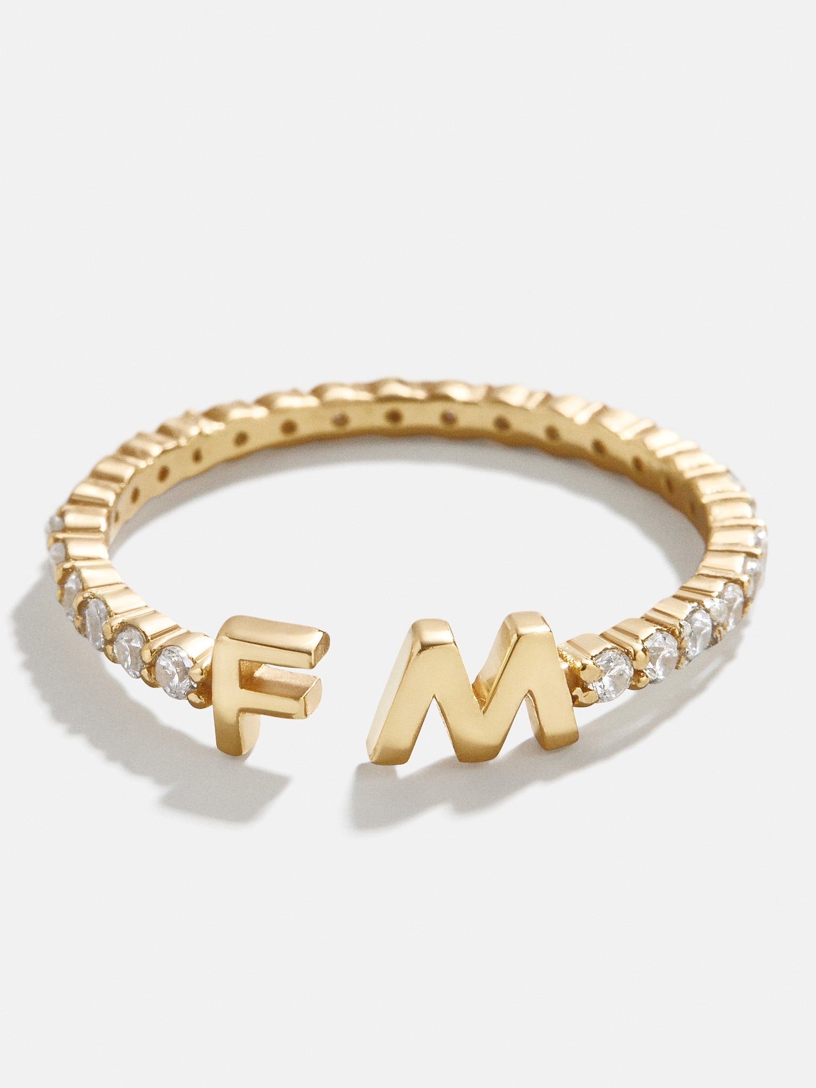 Premium 18K Gold Double Initial Custom Ring - Ultimate Personalization